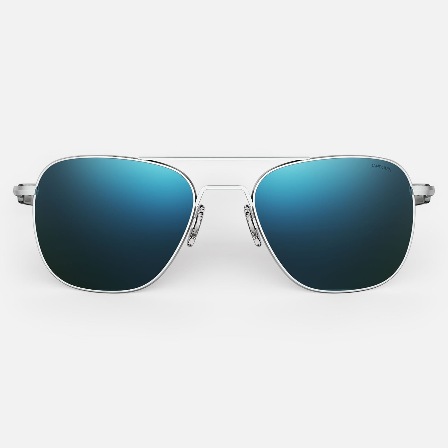 Randolph Aviator Matte Chrome Cobalt Occhiali da Sole Polarizzati