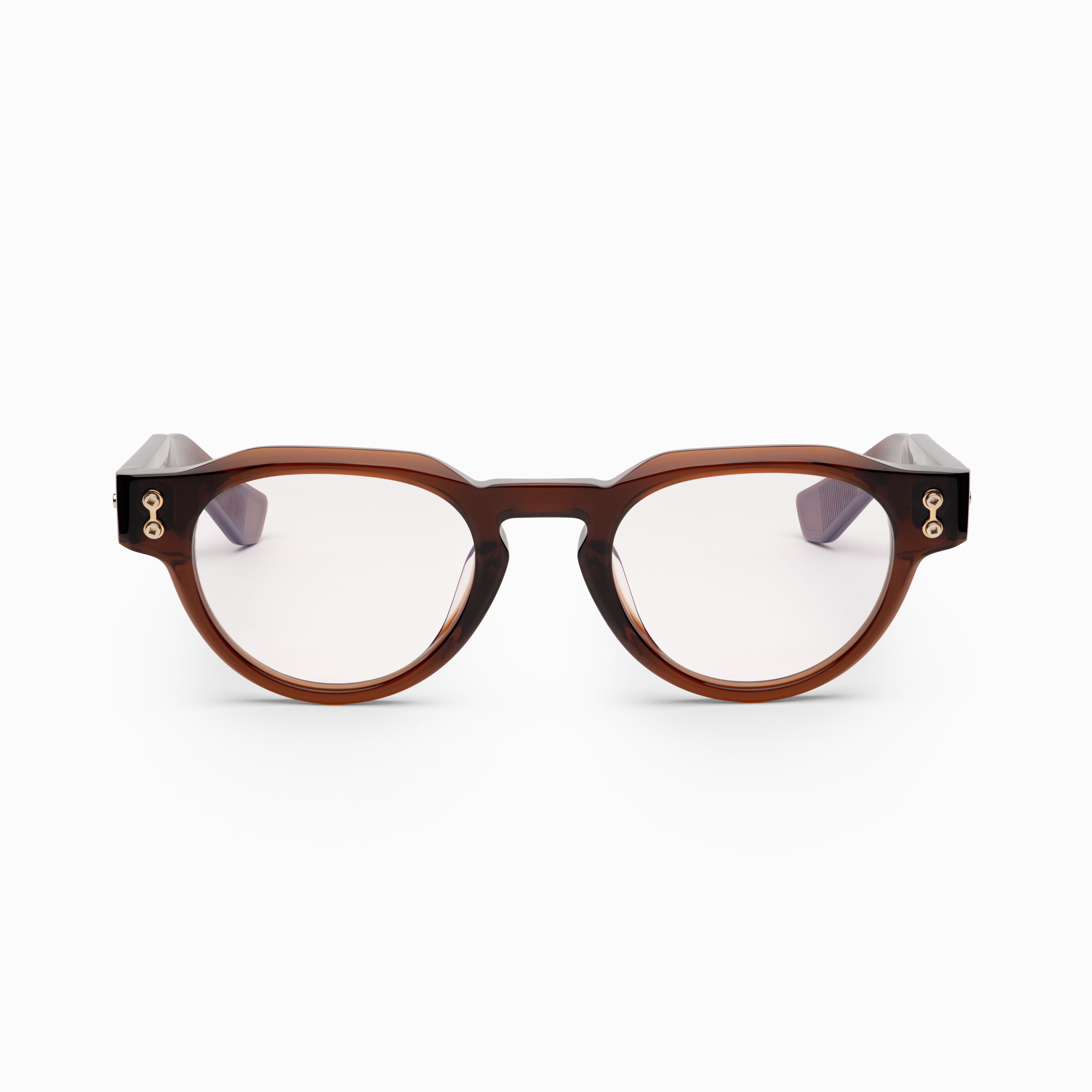 Akoni Etere Andra occhiali da vista Crystal Dark Brown acetato