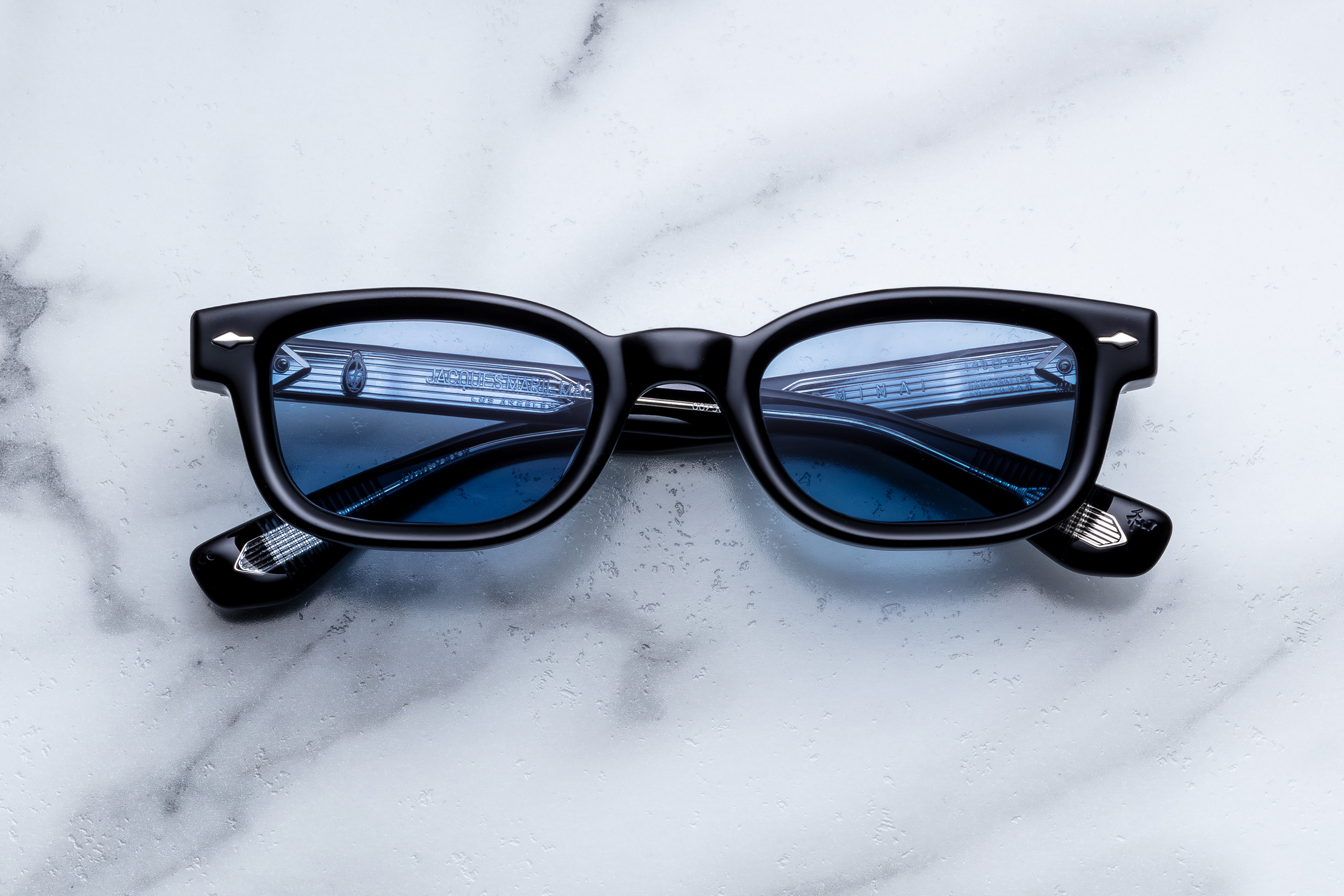 Jacques Marie Mage Carmina occhiali da sole 6W-Titan Cerulean