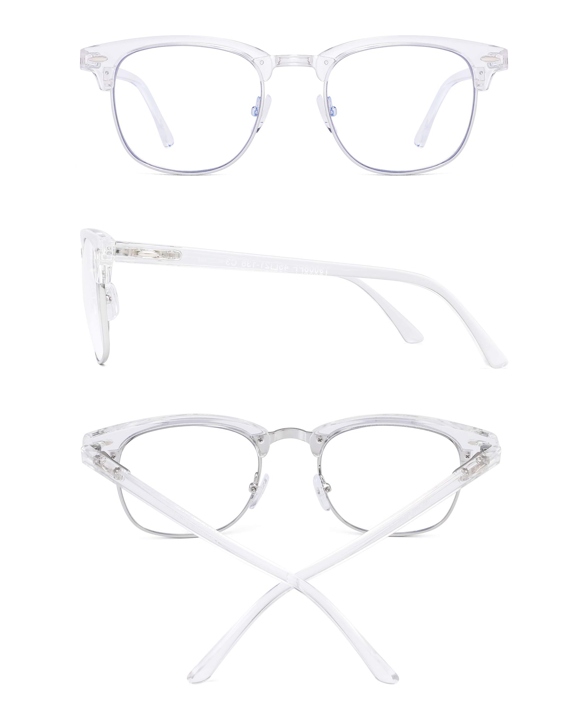 Glindar Retro Classico Browline occhiali luce blu computer