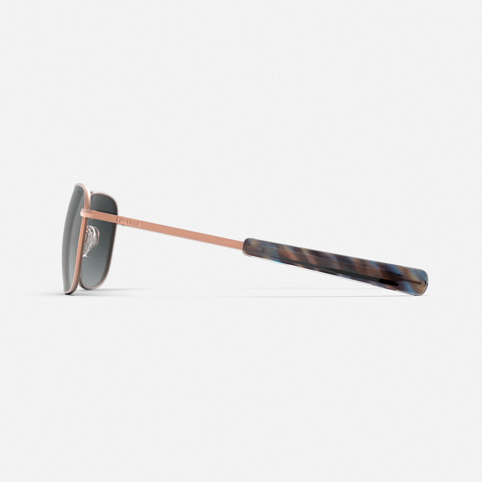 Randolph Aviator 22k Satin Rose Gold Slate occhiali da sole polarizzati