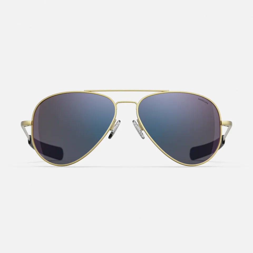 Randolph Concorde 23k Satin Gold occhiali da sole grigi