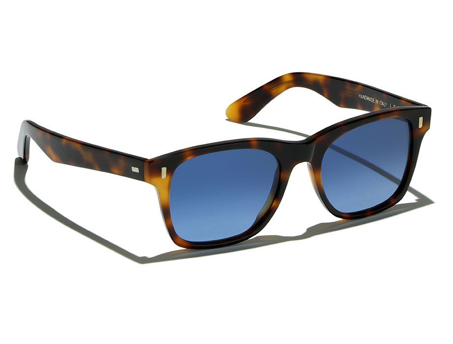 L.G.R Jambo occhiali da sole havana maculato lente blu sfumata