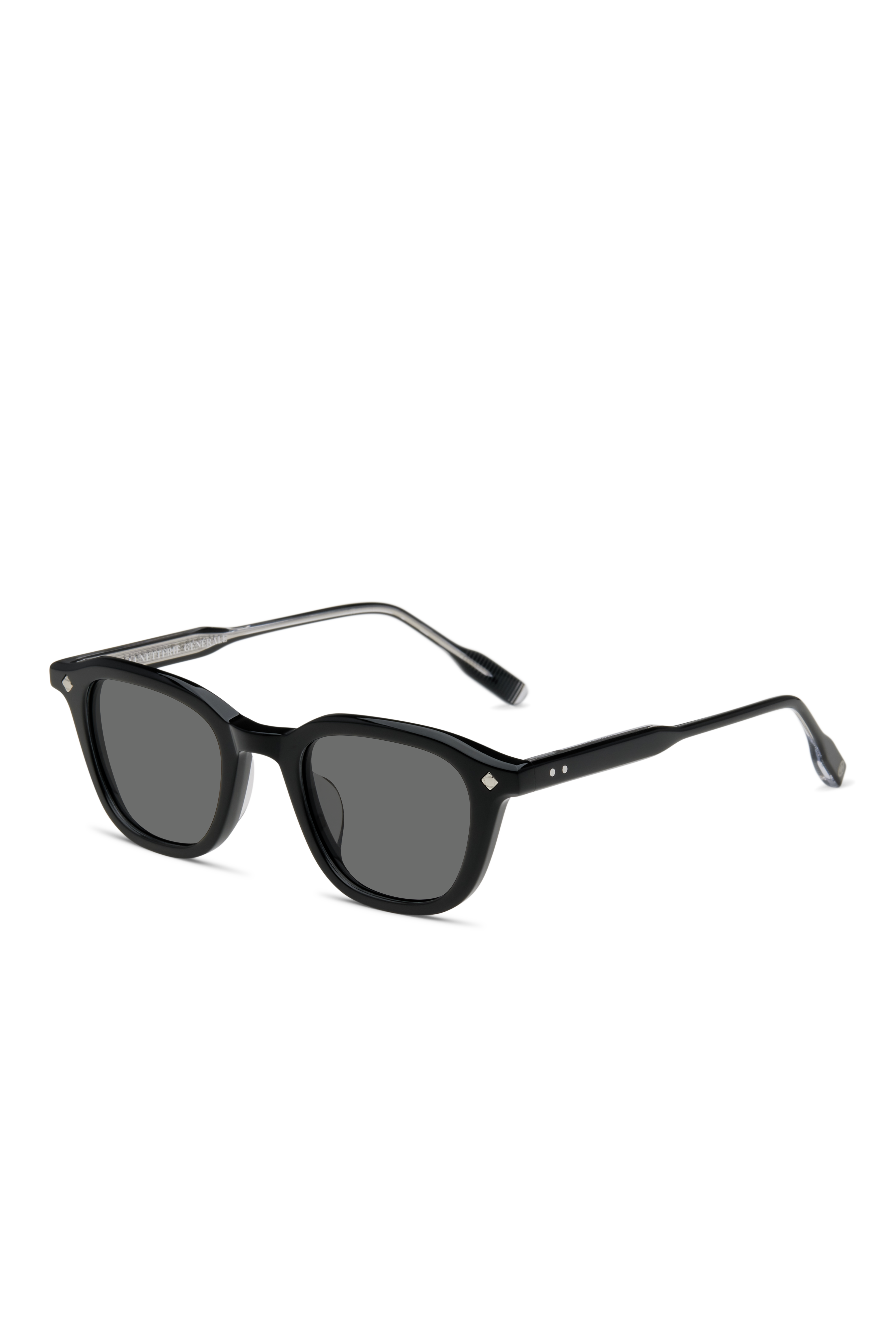 Lunetterie Generale Enigma occhiali da sole nero grigio quadrati