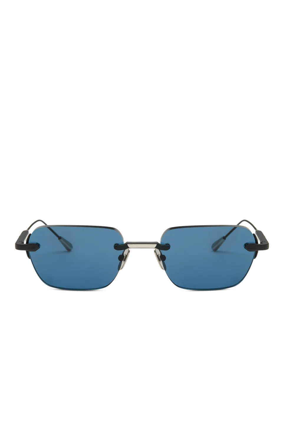 Lunetterie Générale Wabi-Sabi occhiali sole rimless nero blu