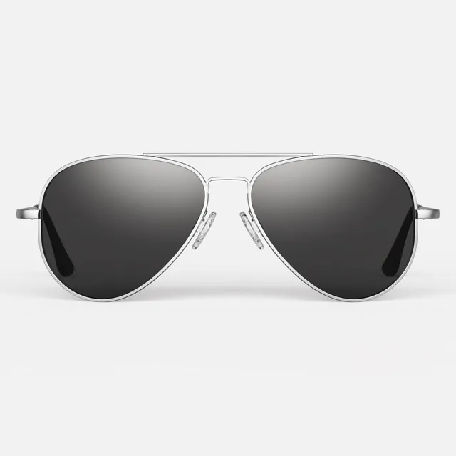Randolph Concorde occhiali da sole Matte Chrome American Gray polarizzati