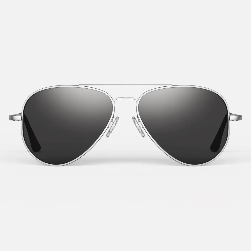 Randolph Concorde occhiali da sole Matte Chrome American Gray polarizzati