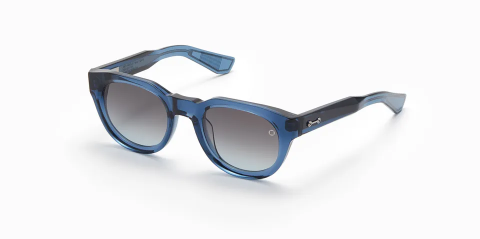 Akoni Horizon Alpha occhiali da sole blu cristallo acetato