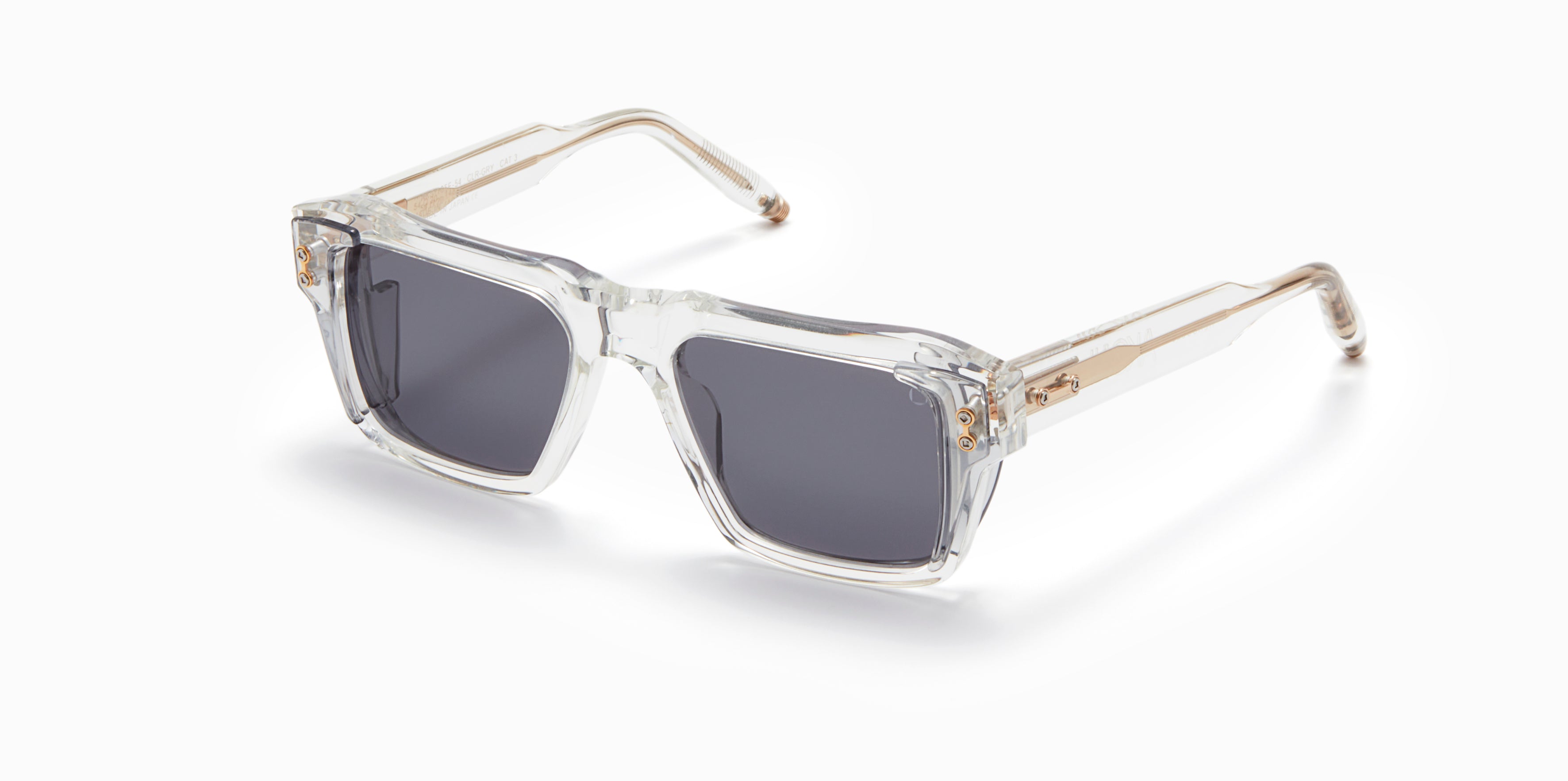 Akoni Horizon Hercules occhiali da sole crystal clear acetato