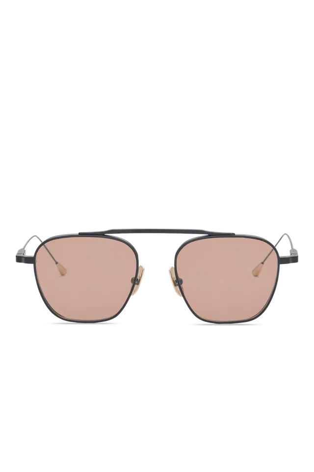 Lunetterie Generale Spitfire occhiali sole nero lente ambra