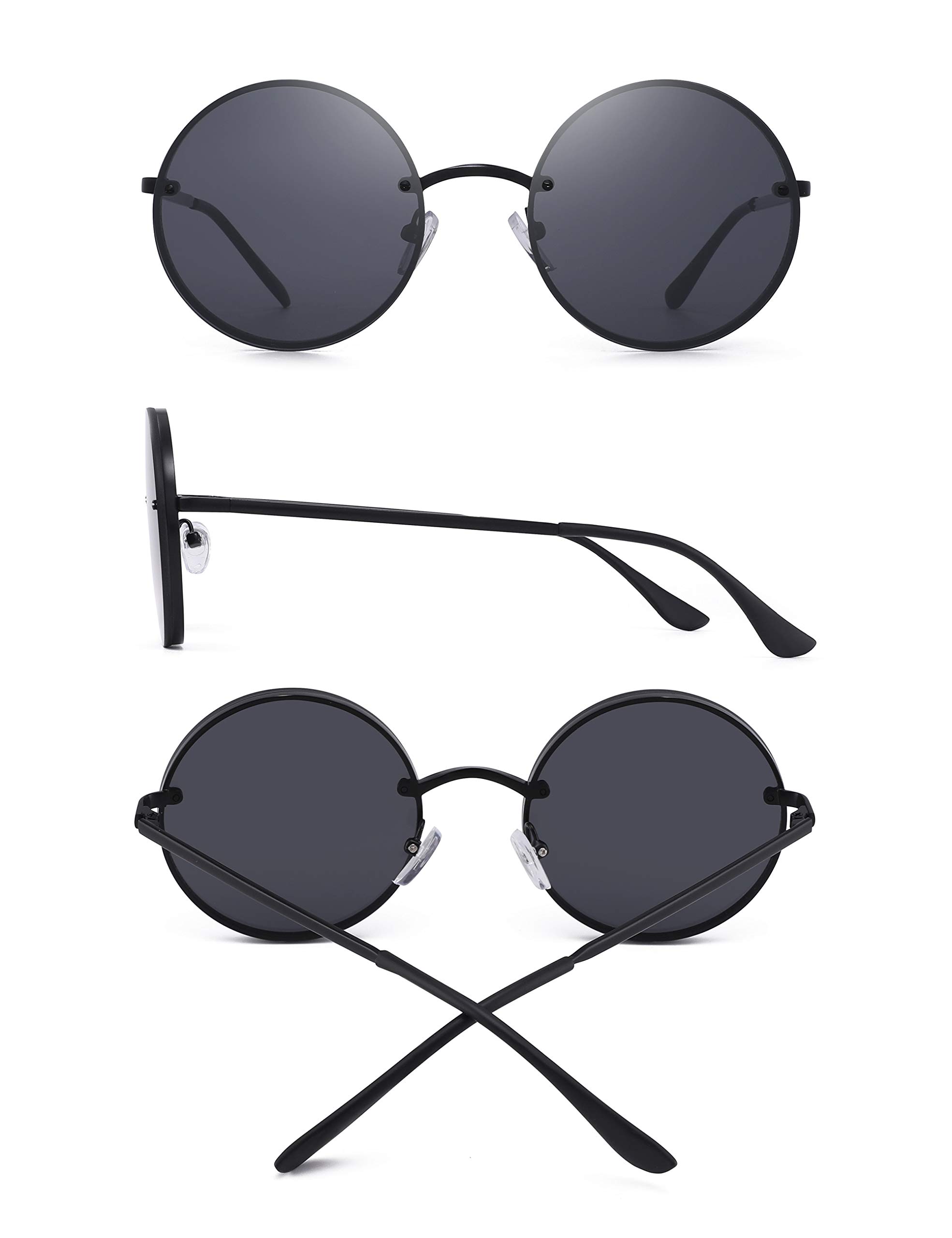 Glindar Retro Rotondi occhiali da sole tondi hippie unisex