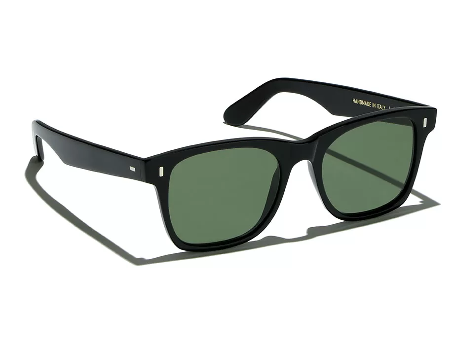 L.G.R Jambo occhiali da sole nero lente verde g15