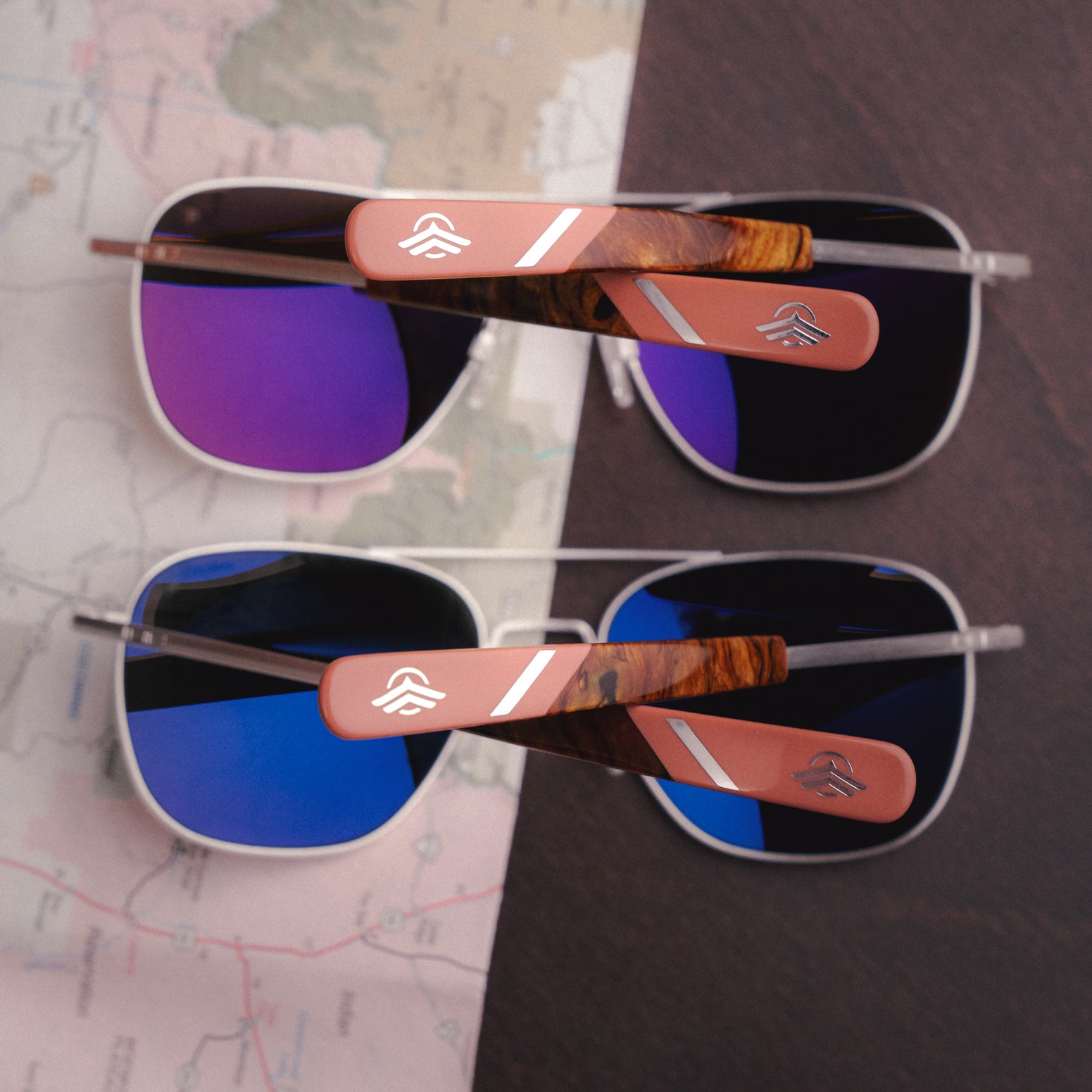 Randolph Aviator Satin Silver Silver Mirror occhiali sole 55