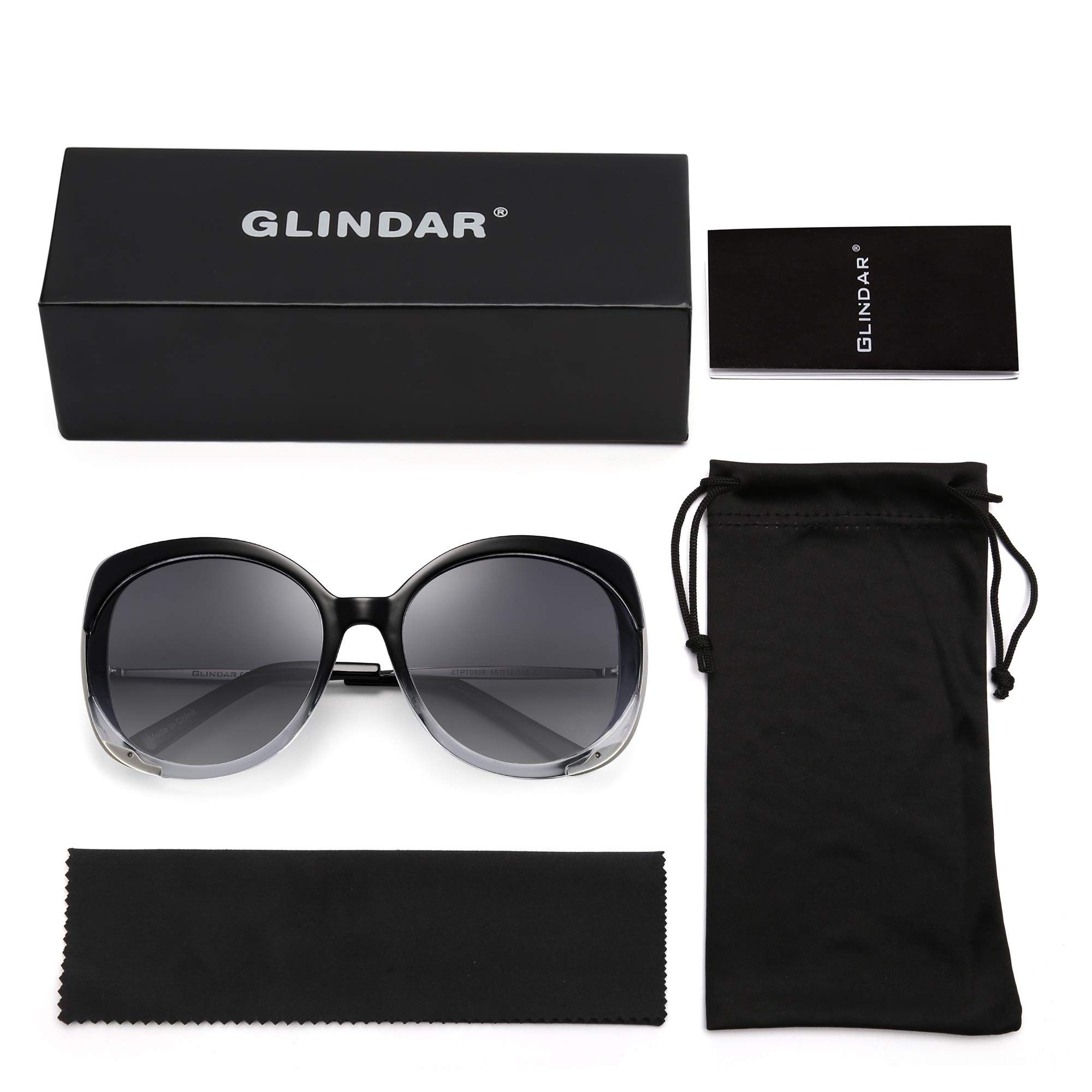 Glindar occhiali da sole oversize polarizzate gradient donna