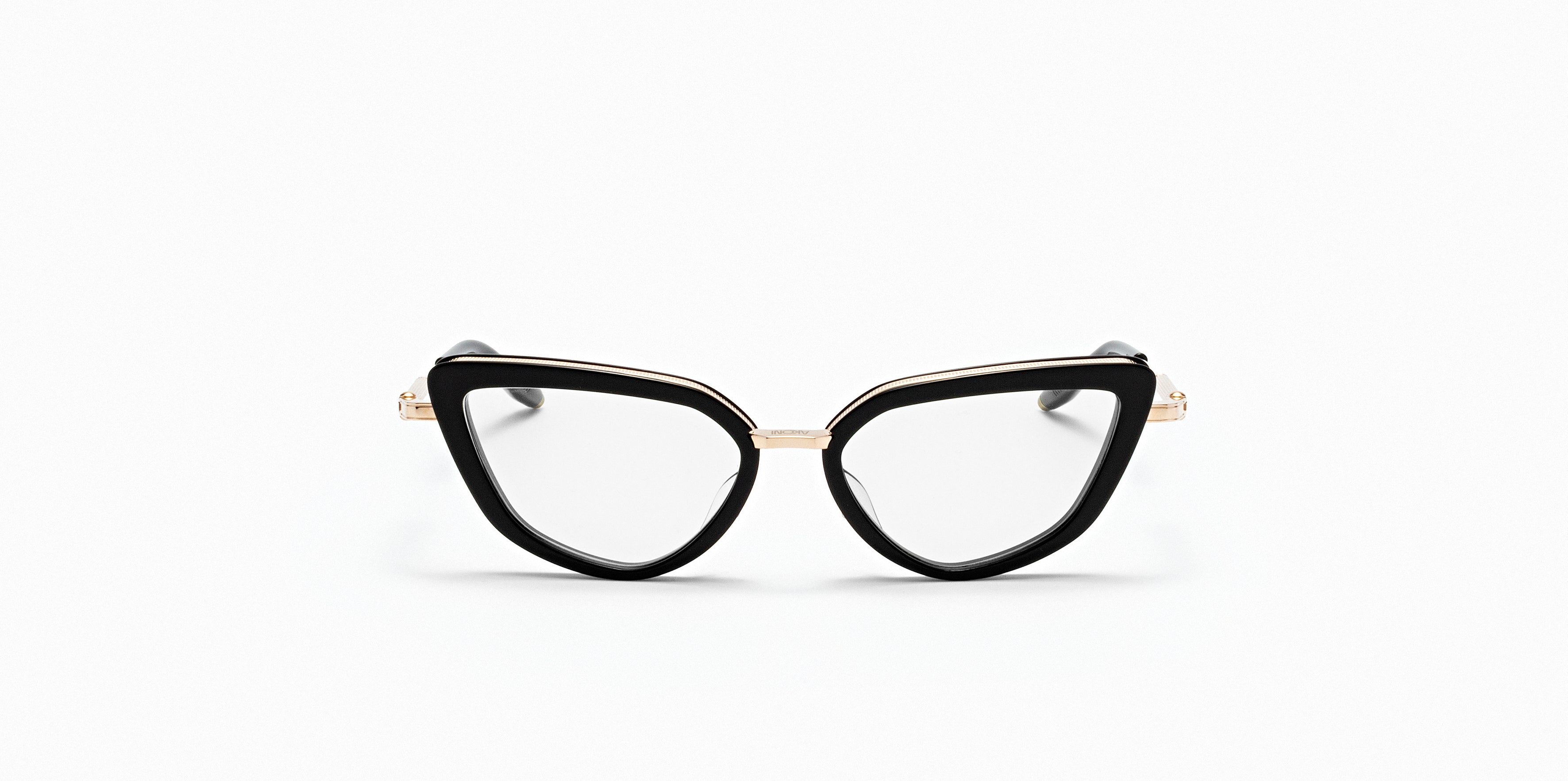 Akoni Etere Venus occhiali da vista cat-eye nero acetato 52