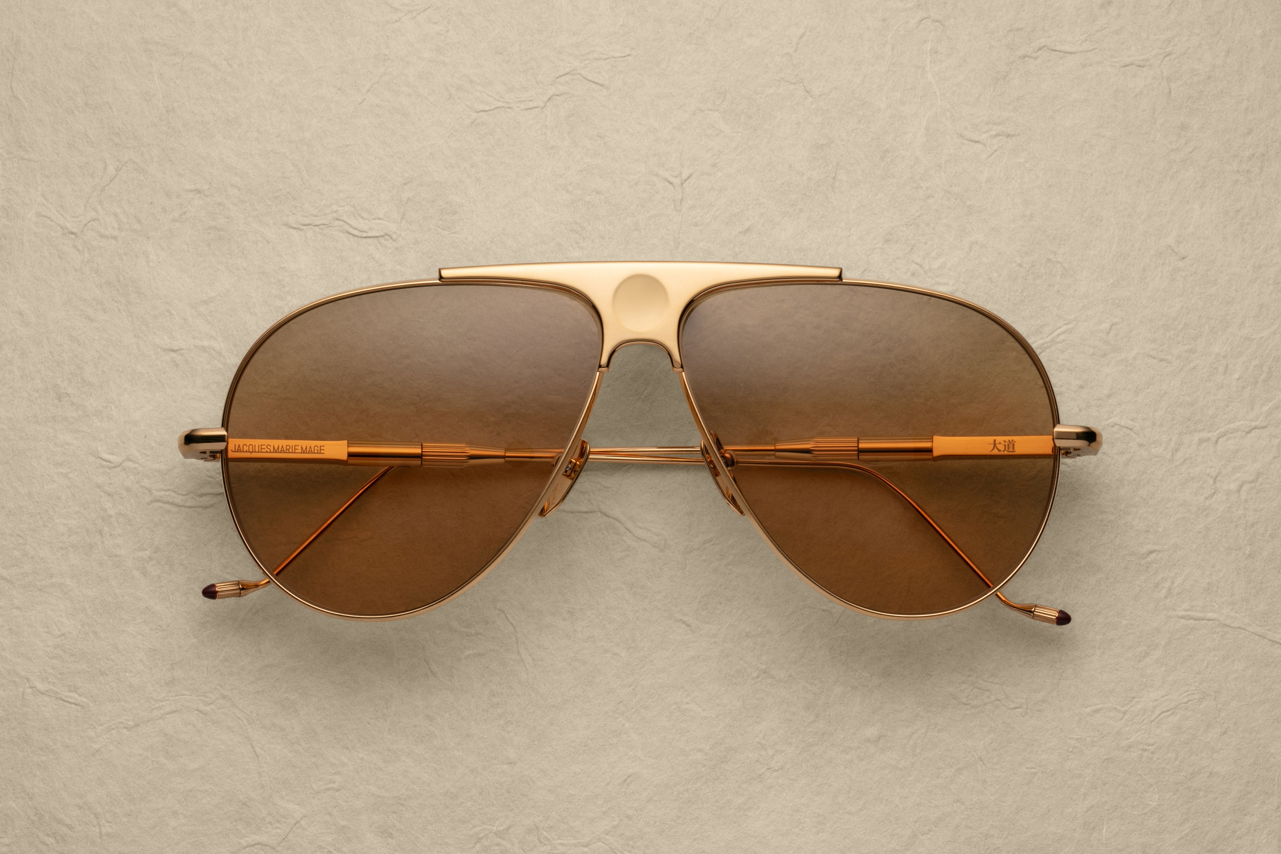 Jacques Marie Mage Daido Gold occhiali da sole 40-Gold seppia