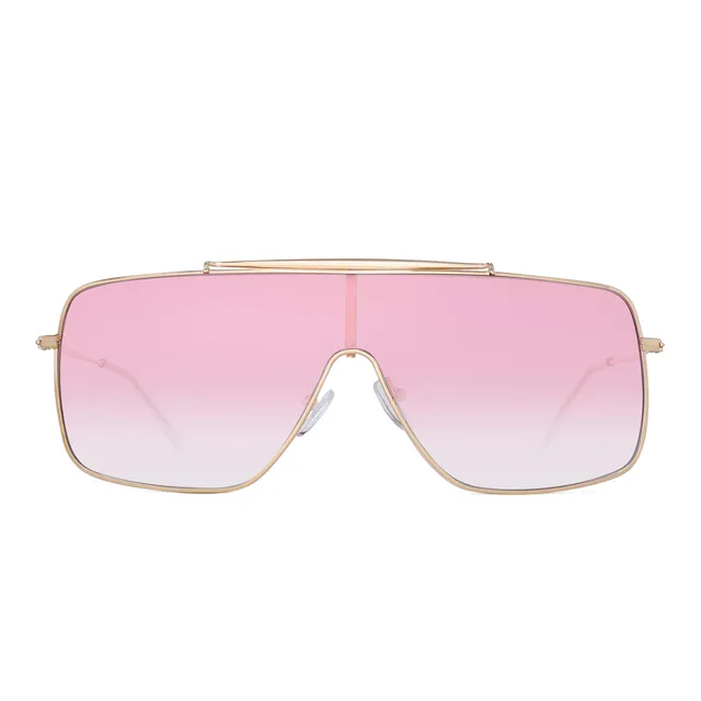 Glindar Scudo occhiali da sole monopezzo metallo donna