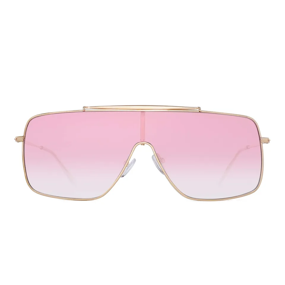 Glindar Scudo occhiali da sole monopezzo metallo donna