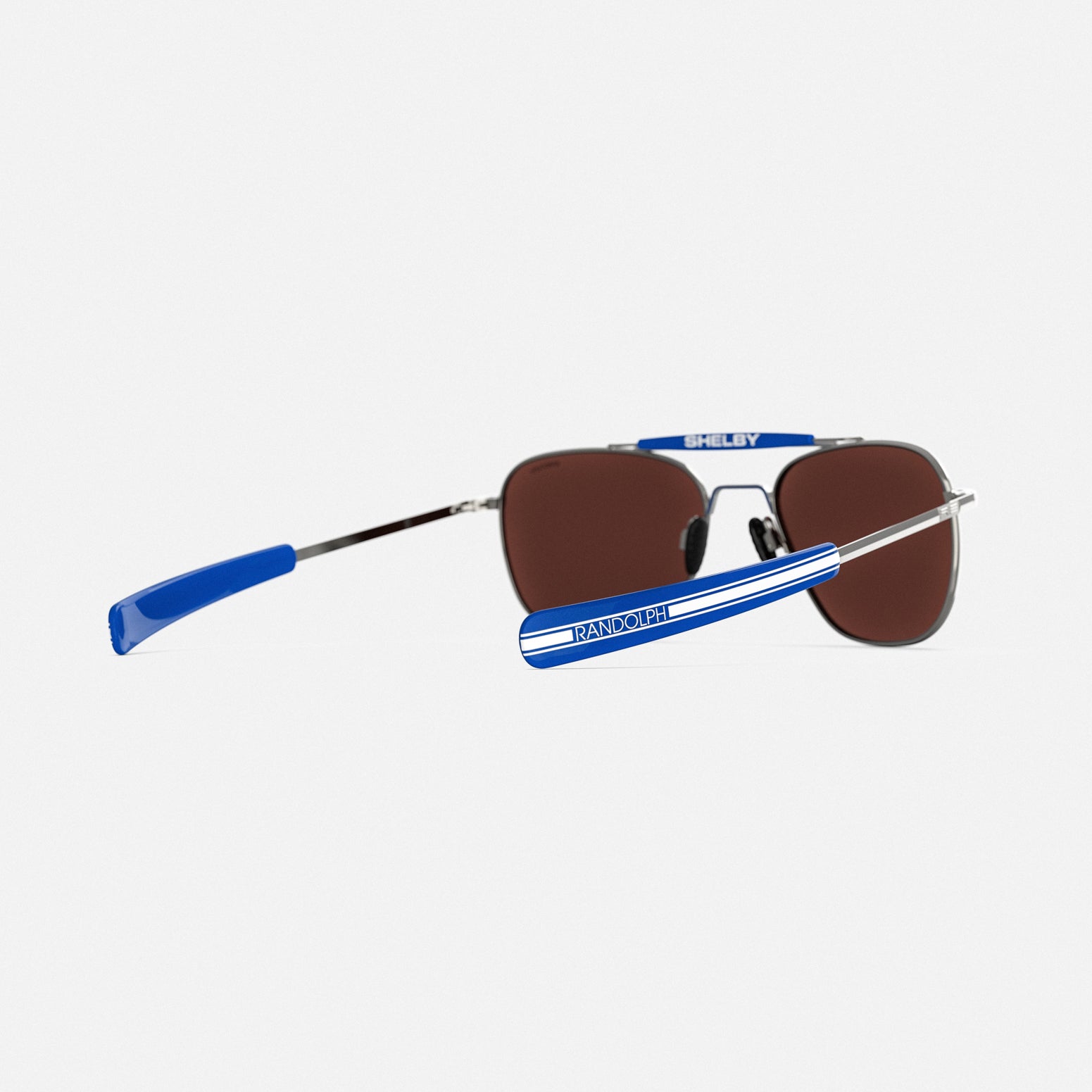 Randolph Shelby Aviator II Gunmetal Le Mans Blue occhiali da sole vetro