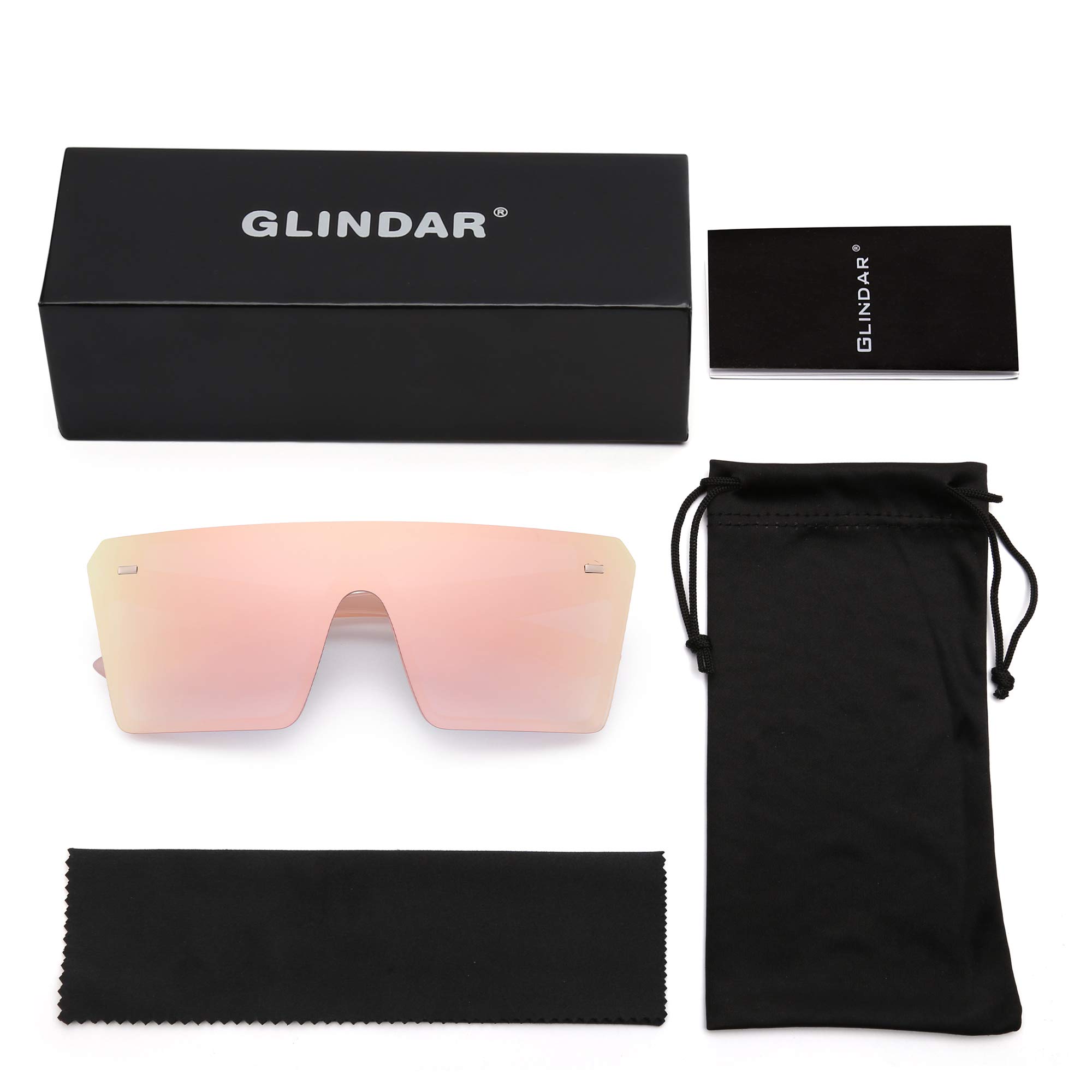 Glindar Scudo occhiali da sole oversize senza montatura