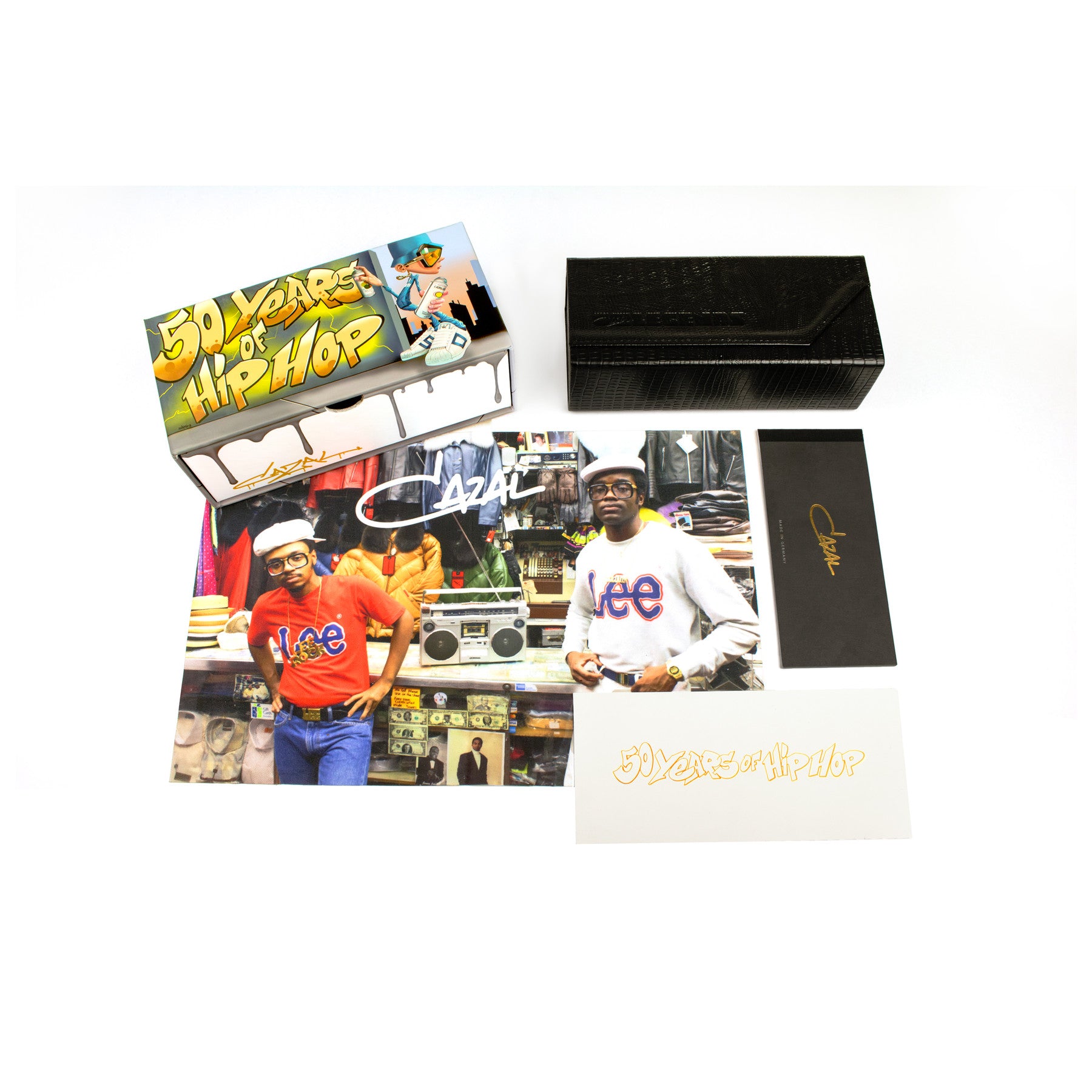 Cazal Legends MOD 623/3 Hip-Hop occhiali da sole nero-oro opaco