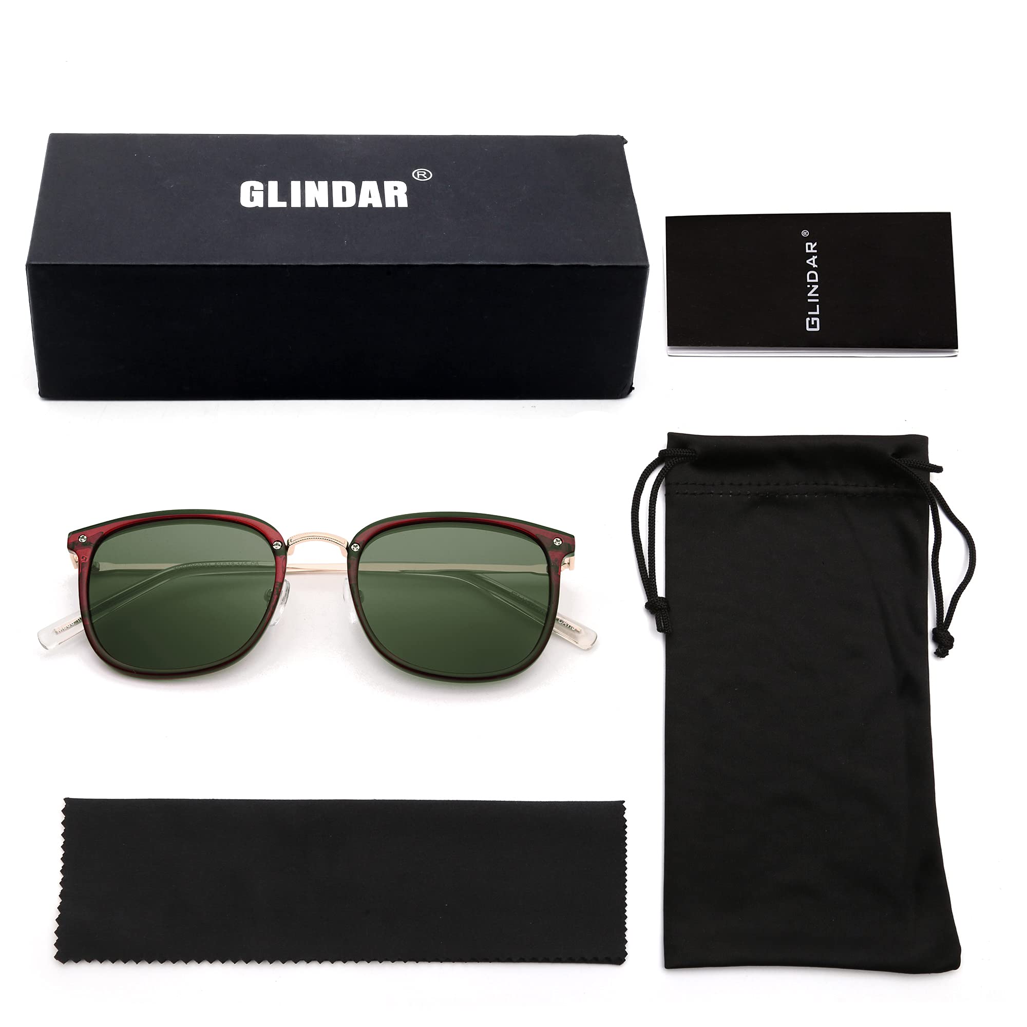 Glindar Quadrati Classici occhiali da sole unisex polarizzati