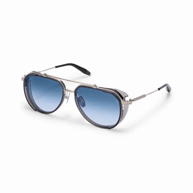 Akoni Horizon Echo occhiali da sole brushed silver aviator