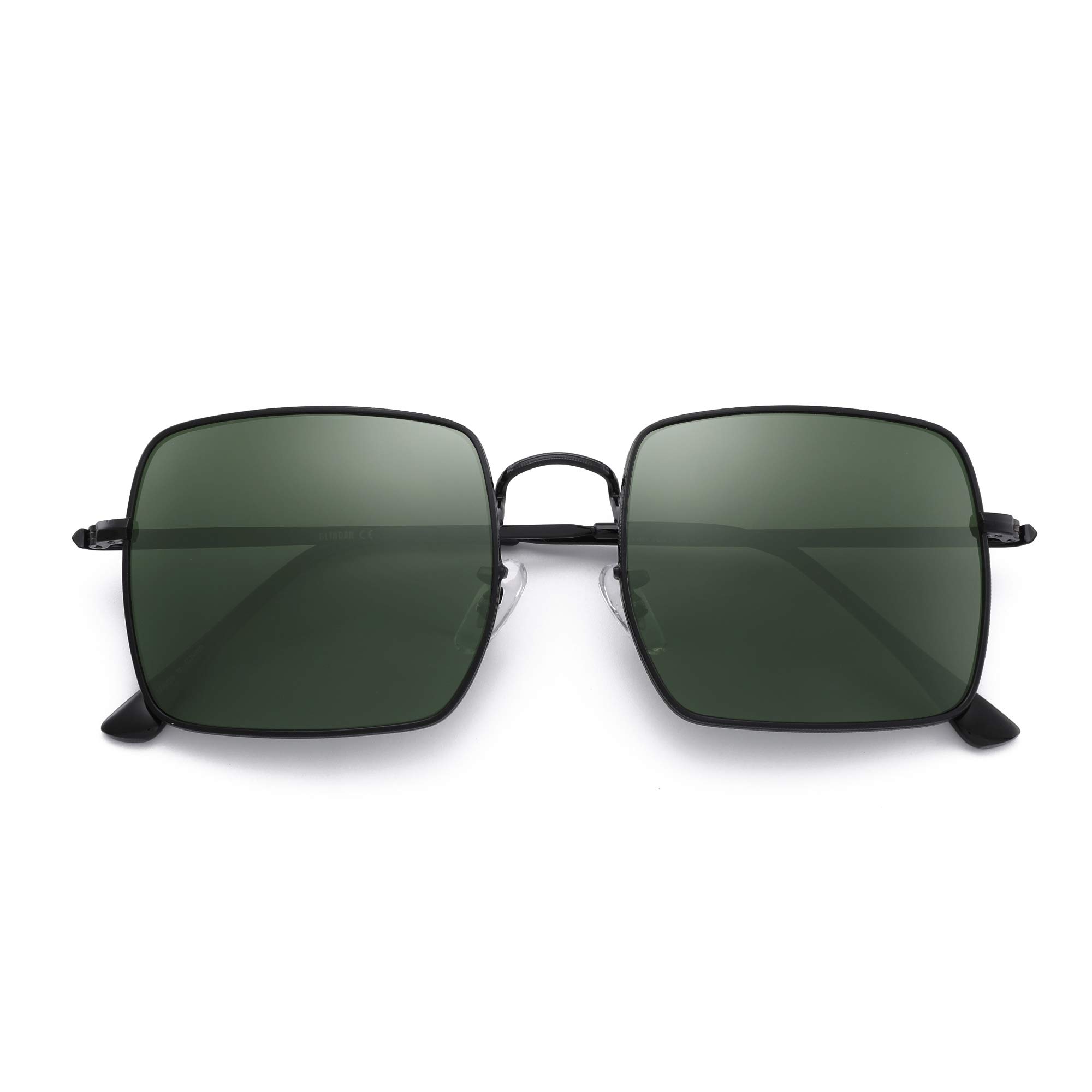 Glindar Quadrati Polarizzati occhiali da sole oversize metallo