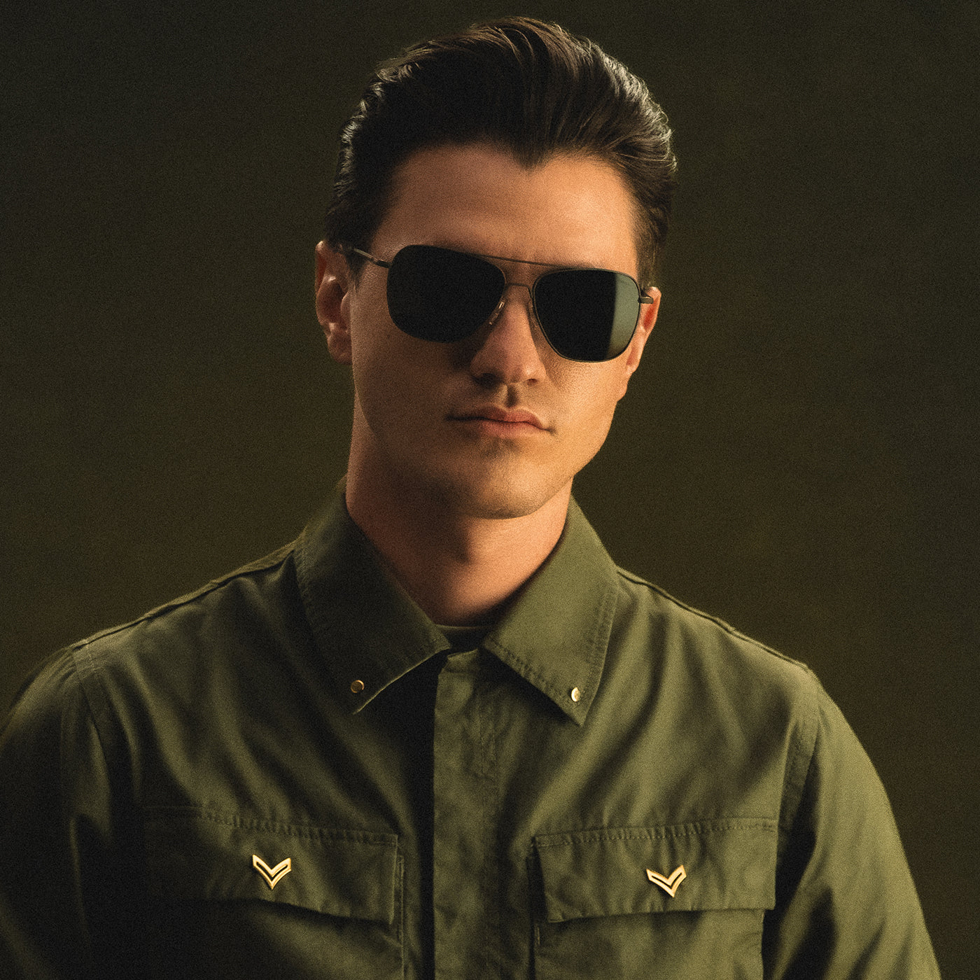 Randolph Class A Aviator Military Olive occhiali da sole 55mm