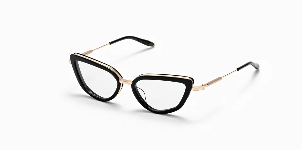 Akoni Etere Venus occhiali da vista cat-eye nero acetato 52