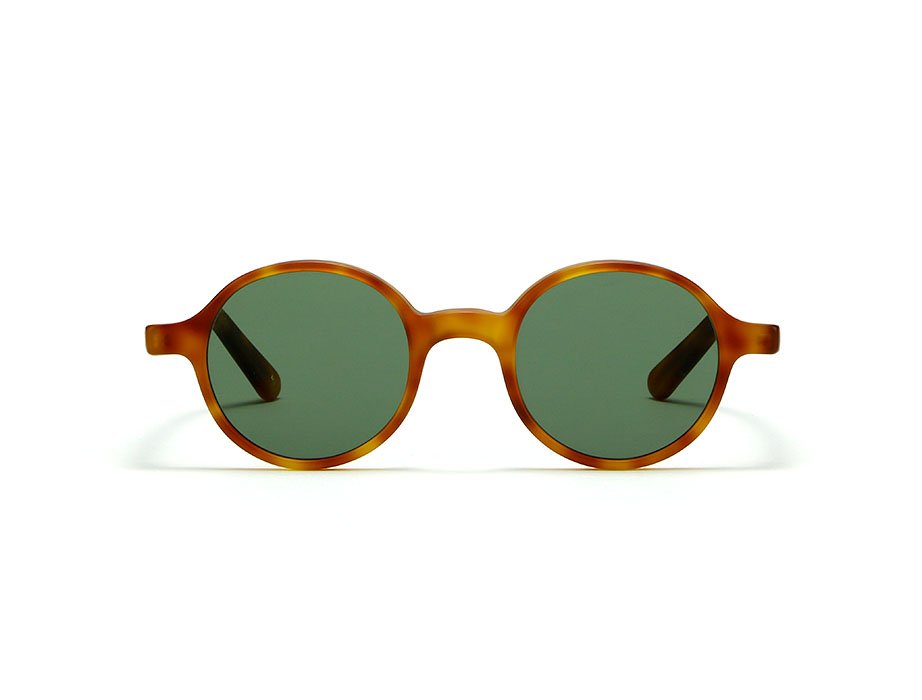 L.G.R Reunion occhiali da sole havana chiaro lente verde