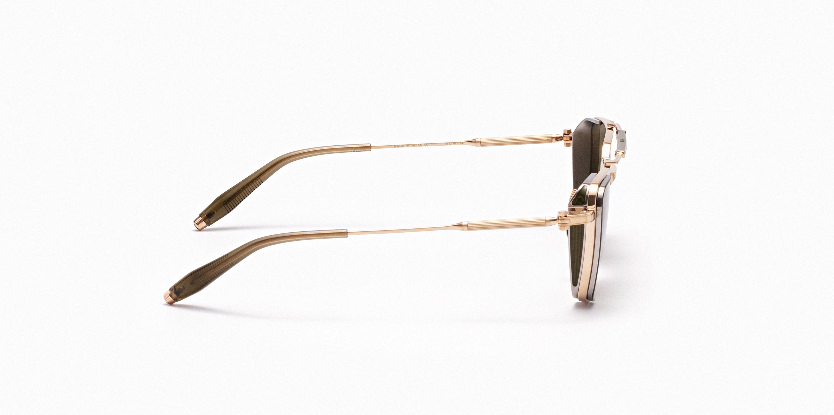 Akoni Etere Hera occhiali da sole Brushed White Gold titanio