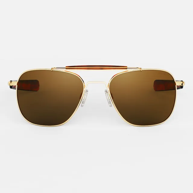 Randolph Aviator II 23k Gold American Tan occhiali sole polarizzati