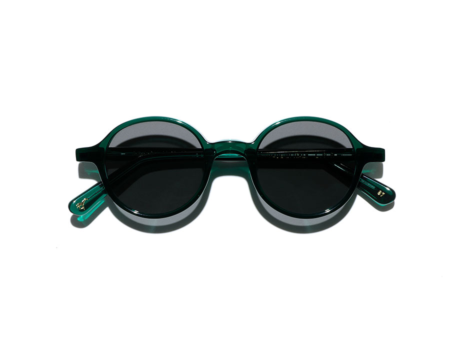 L.G.R Reunion occhiali da sole Emerald Green 87 lente grigia