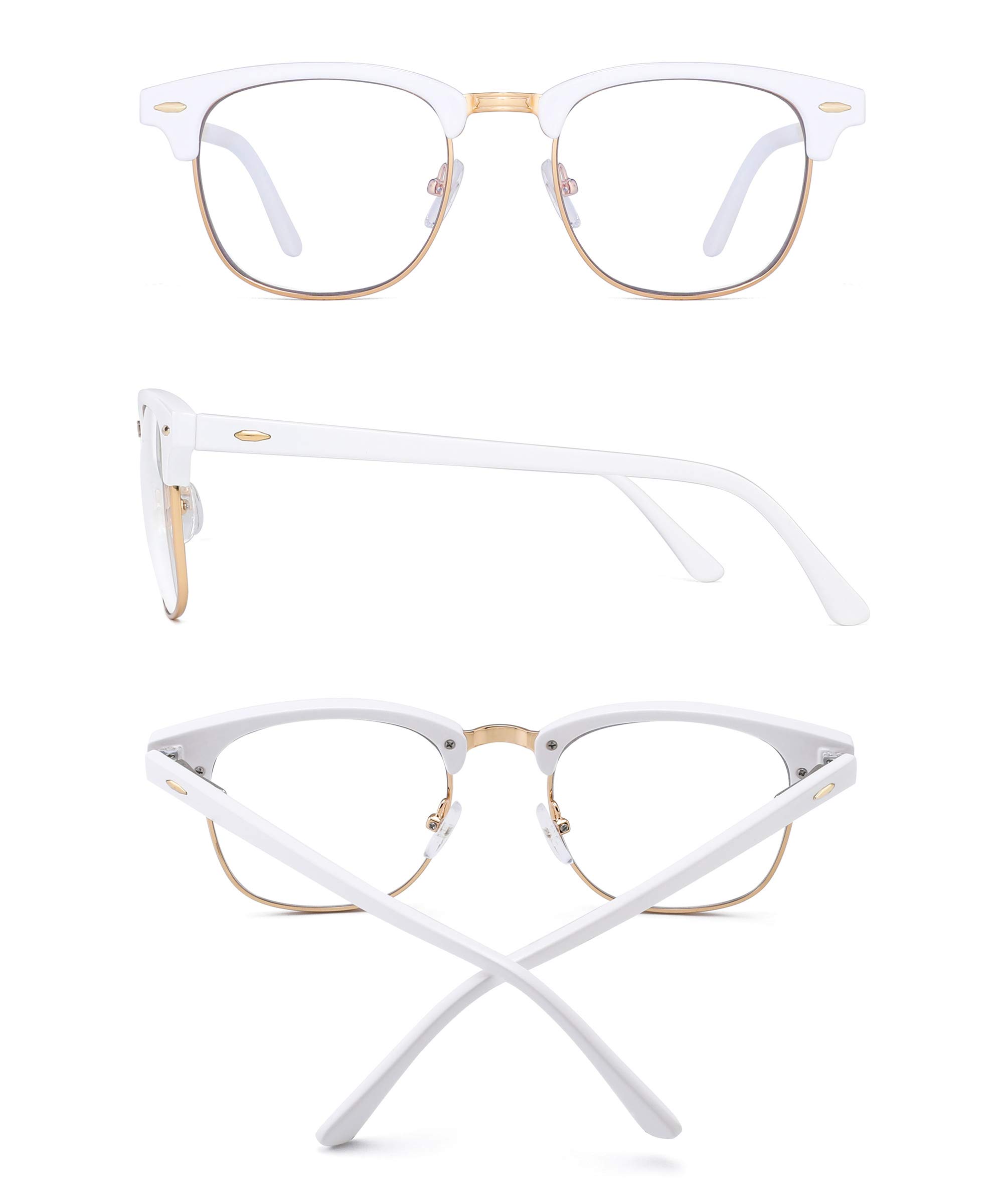 Glindar Retro Classico Browline occhiali luce blu computer