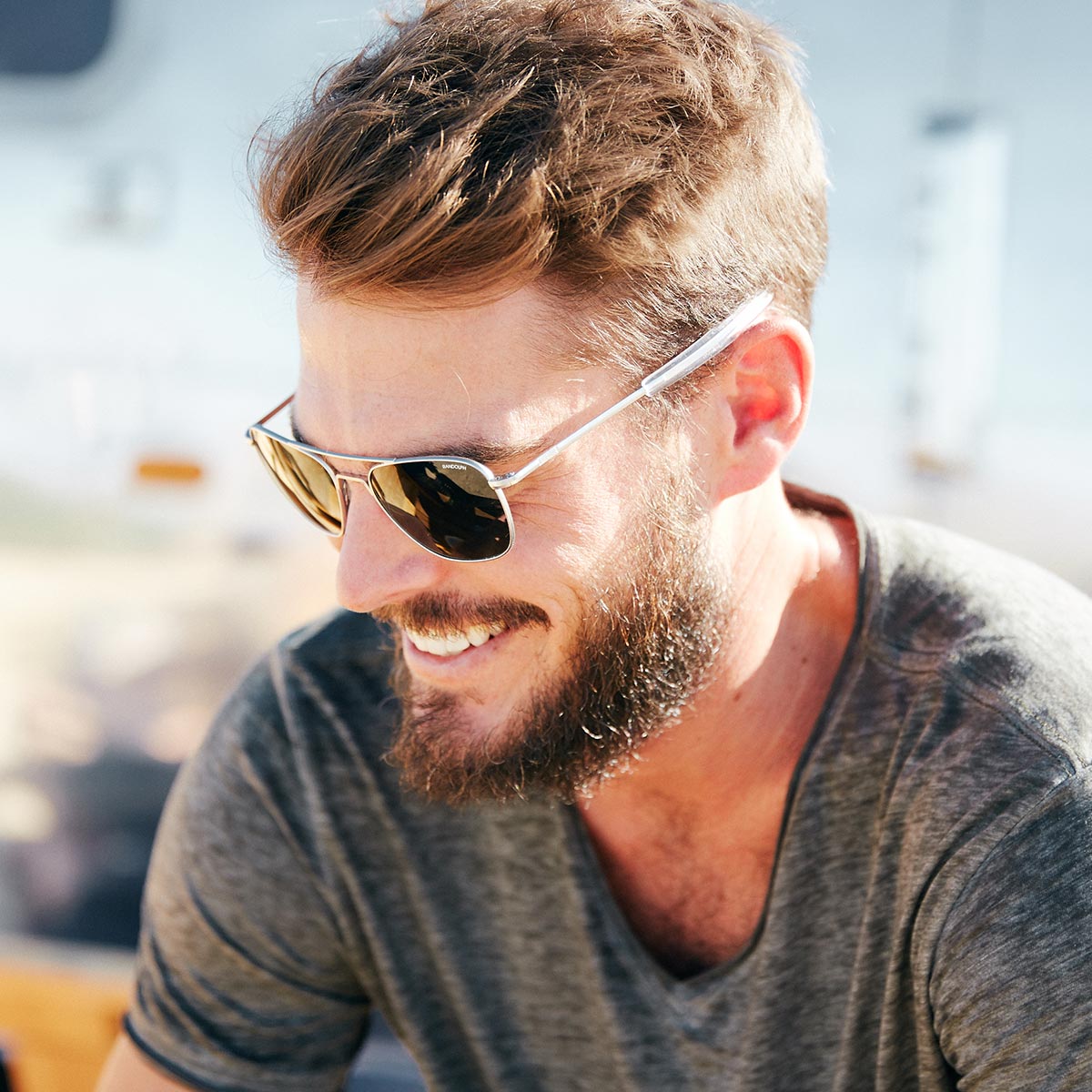Randolph Aviator Matte Chrome AGX occhiali da sole vetro