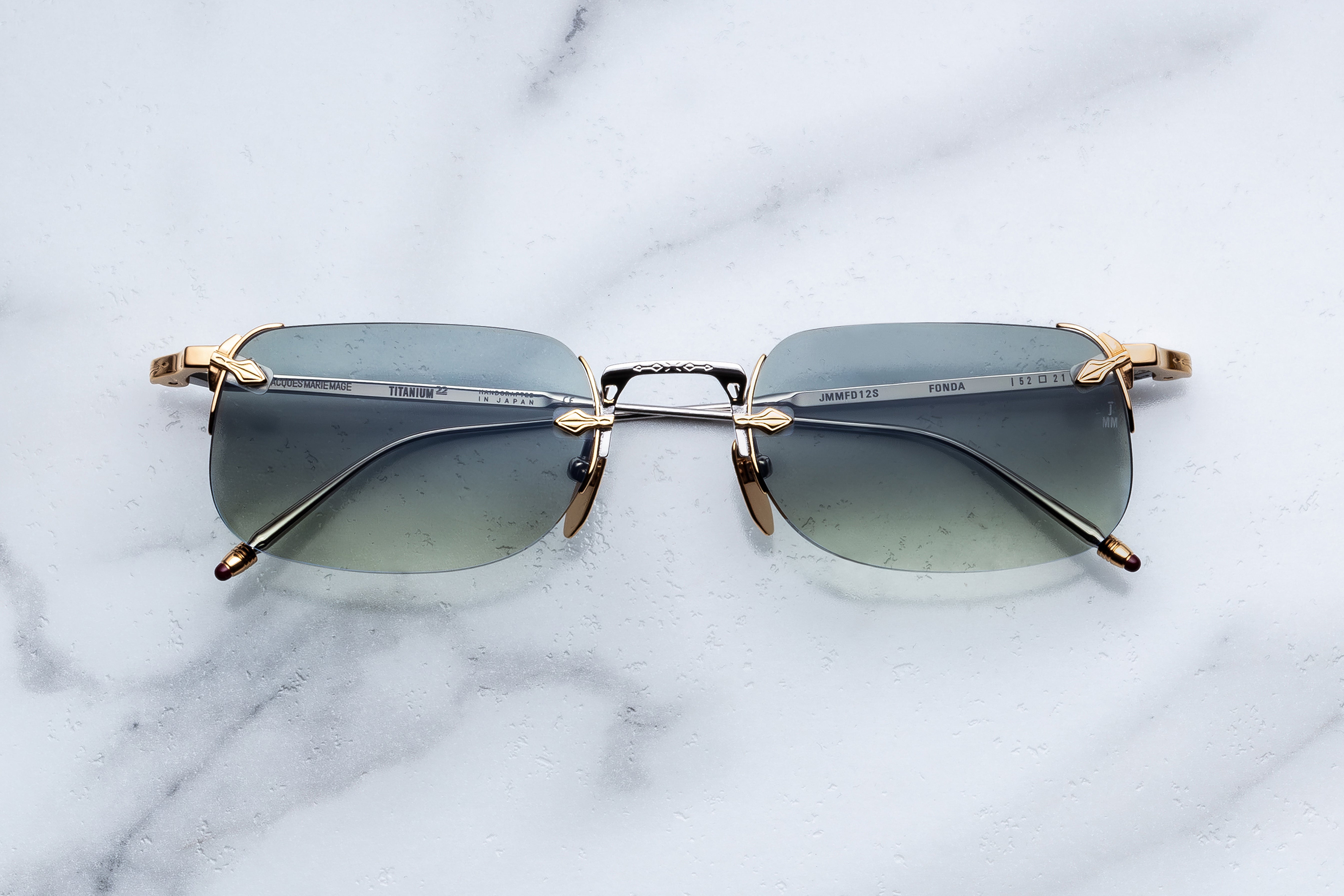 Jacques Marie Mage Fonda occhiali da sole Black Ebony Flash