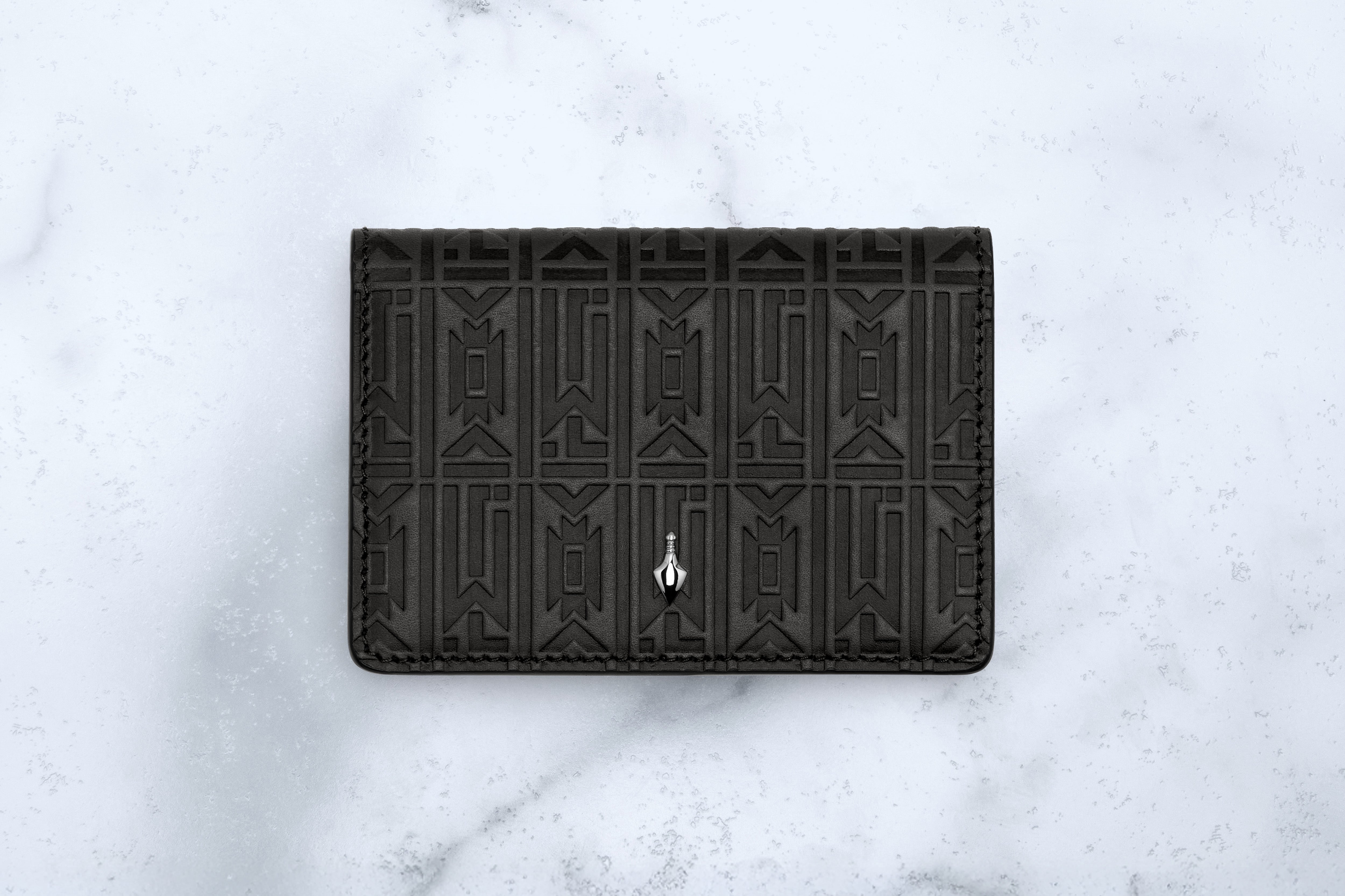 Jacques Marie Mage Cassandre portafoglio pelle Tan bifold