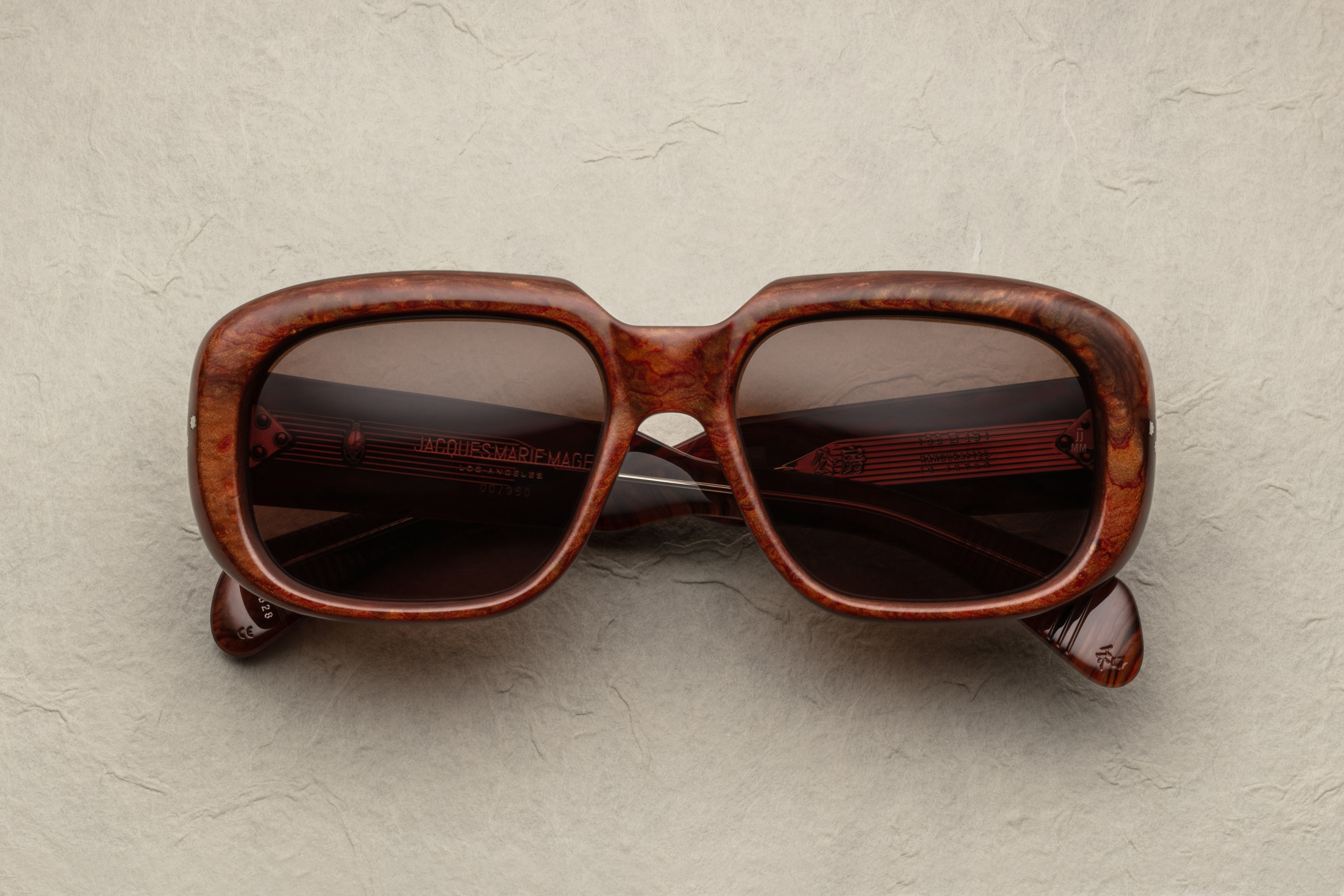 Jacques Marie Mage Kobo occhiali da sole 28 Burlwood