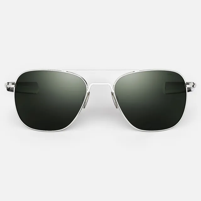 Randolph Aviator 23k White Gold AGX occhiali da sole 55mm