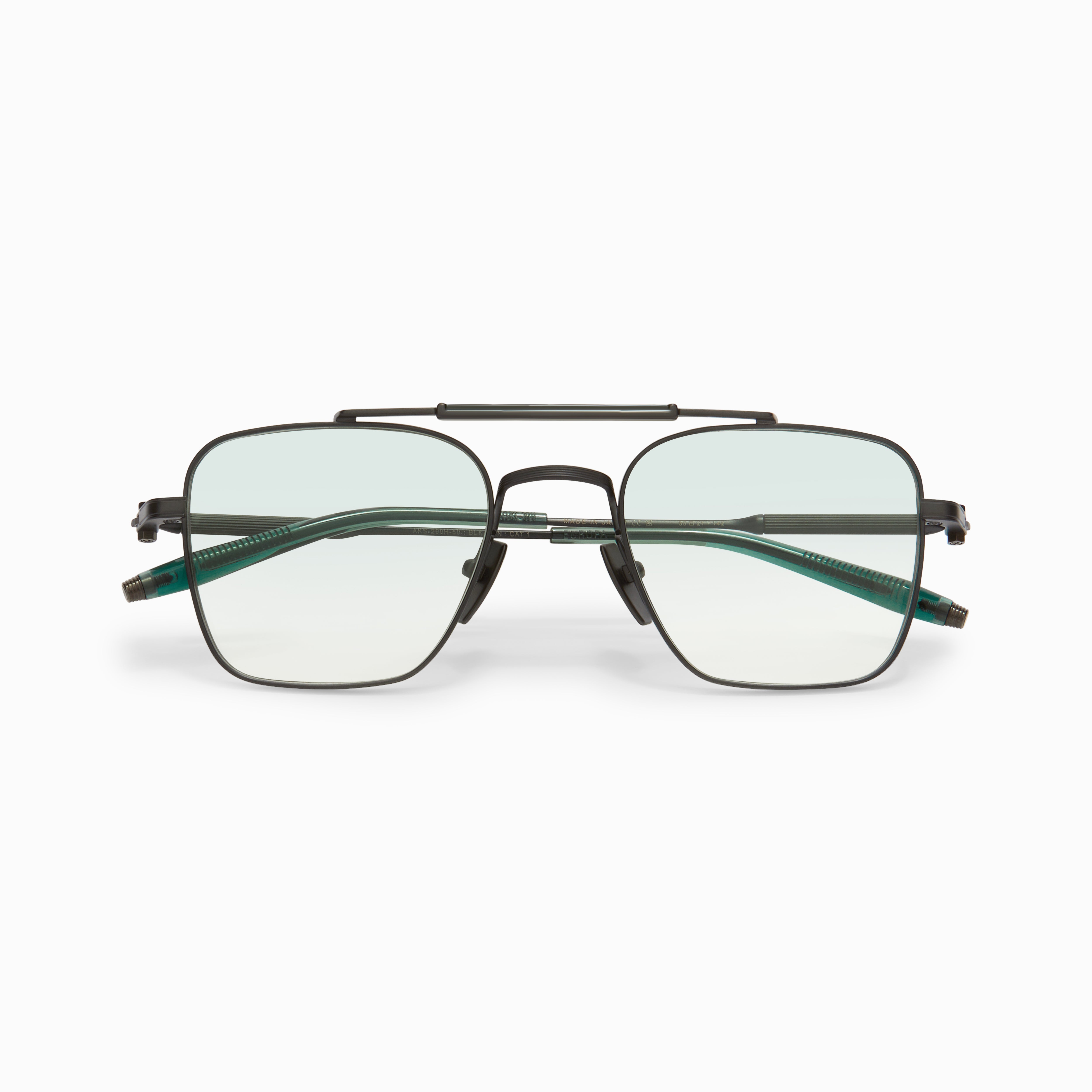 Akoni Horizon Europa occhiali da sole Brushed Black Iron metallo
