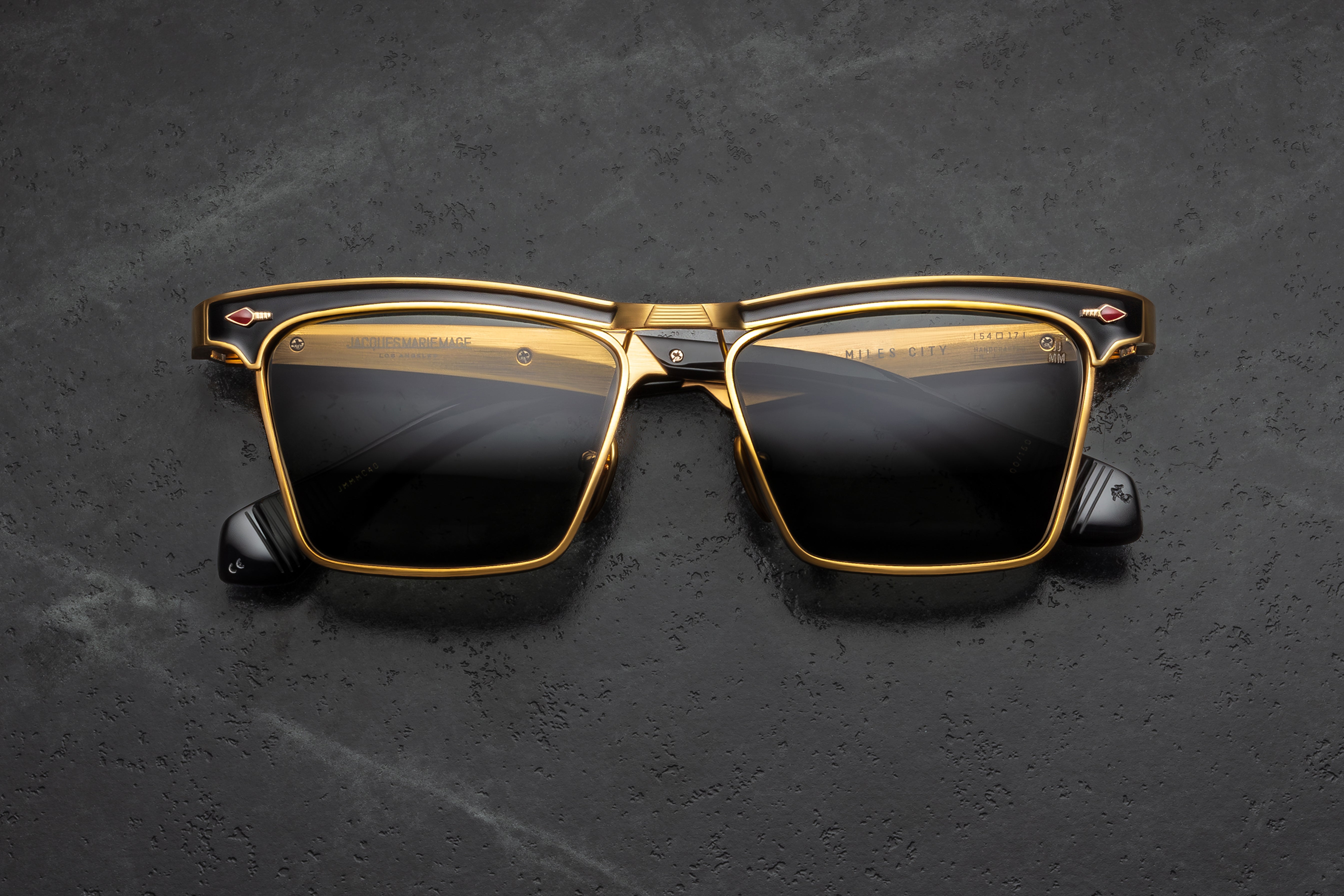 Jacques Marie Mage Miles-City occhiali da sole Gold grigio
