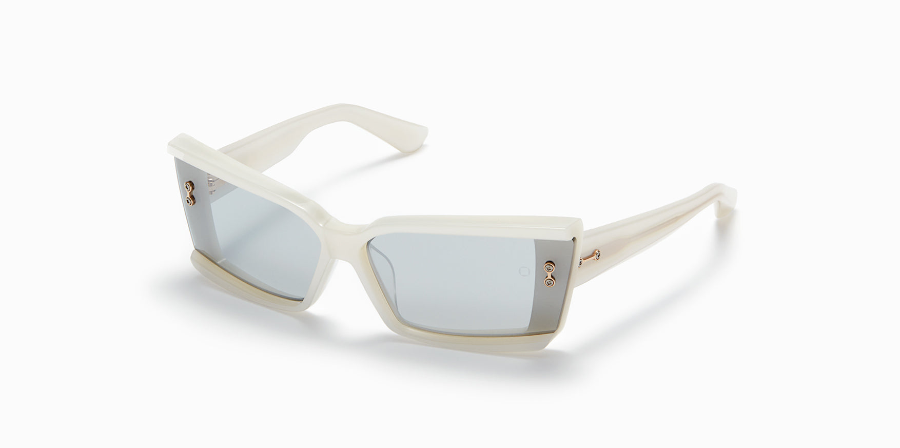 Akoni Etere Lynx occhiali sole bianco donna cat eye