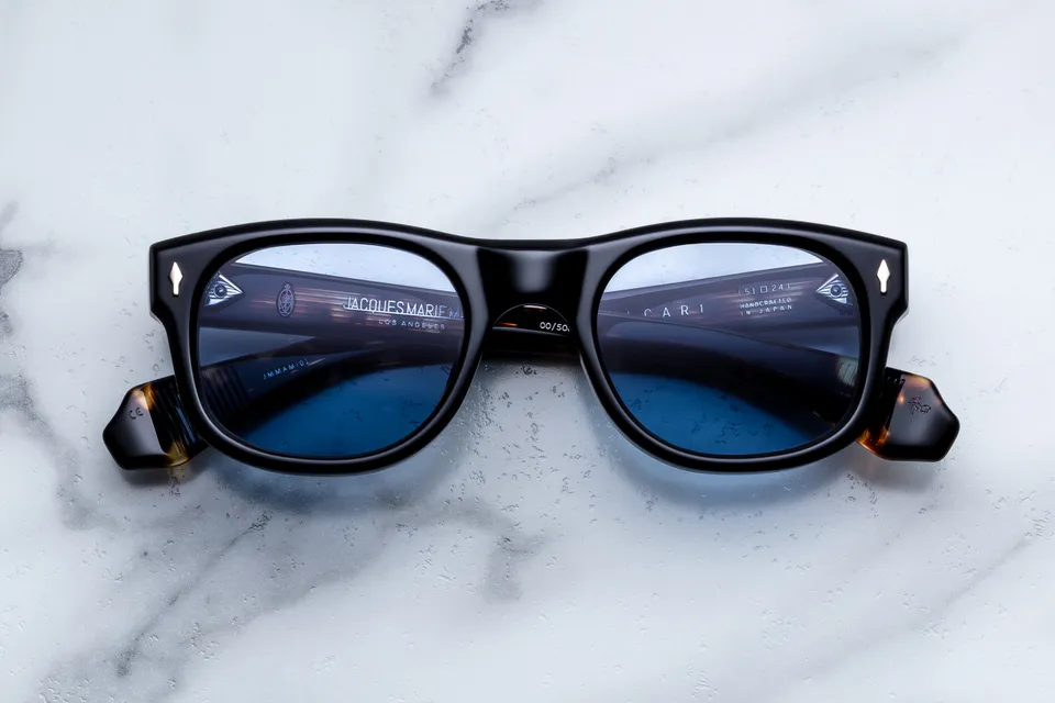 Jacques Marie Mage Amilcar occhiali da sole nero cerulean
