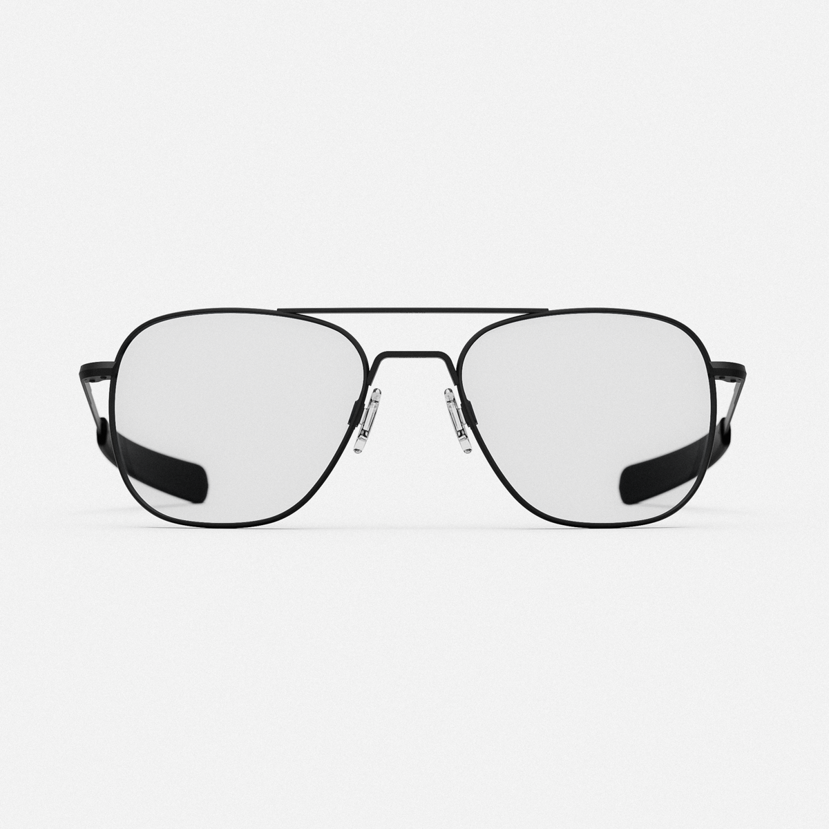 Randolph Aviator Military Matte Black Clear occhiali vista 55