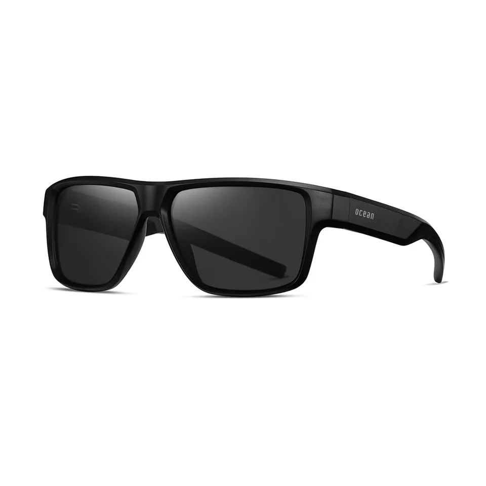 Ocean Snow occhiali da sole neri lente smoke polarizzata