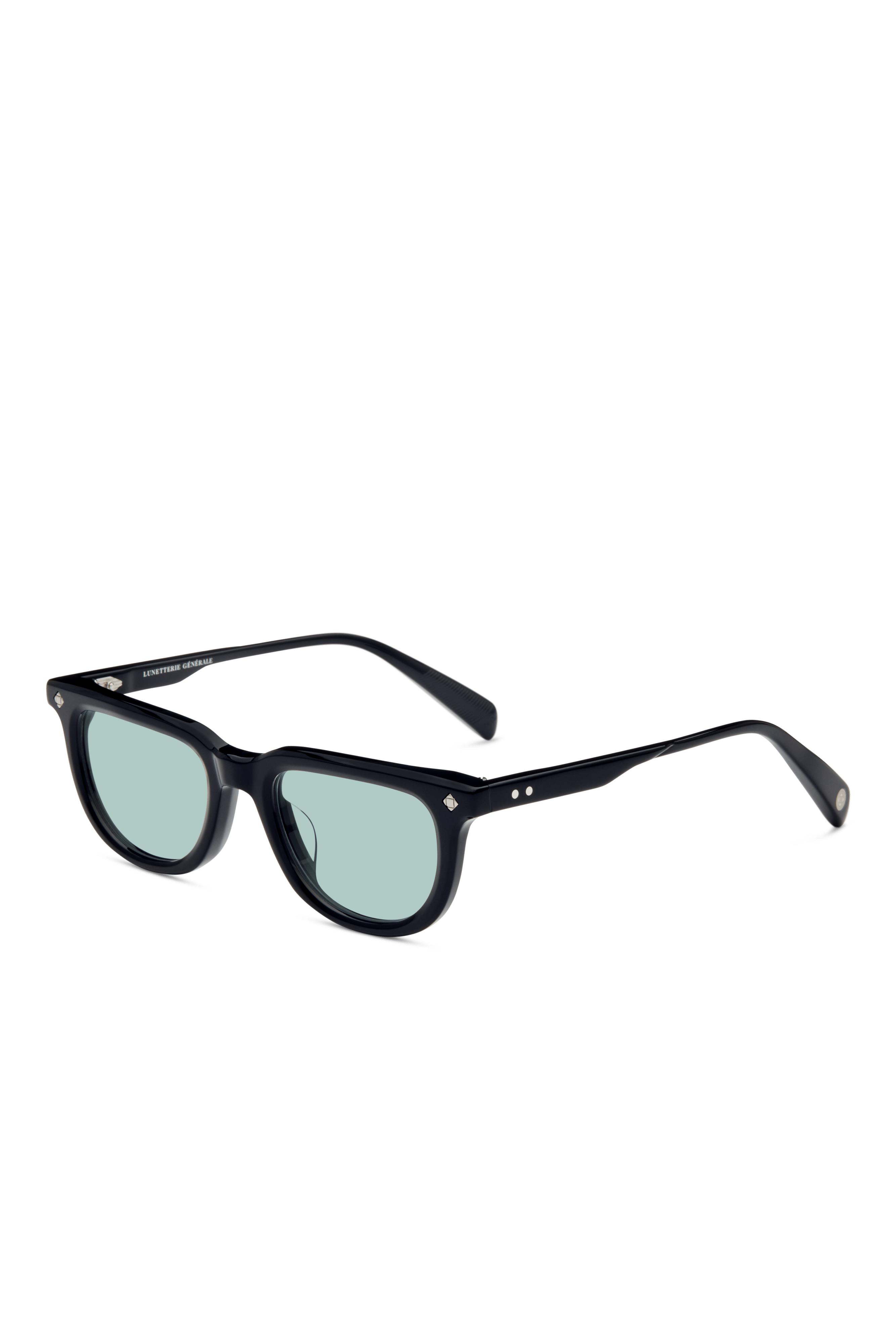 Lunetterie Générale Tokyo Nights occhiali sole nero teal squadrati