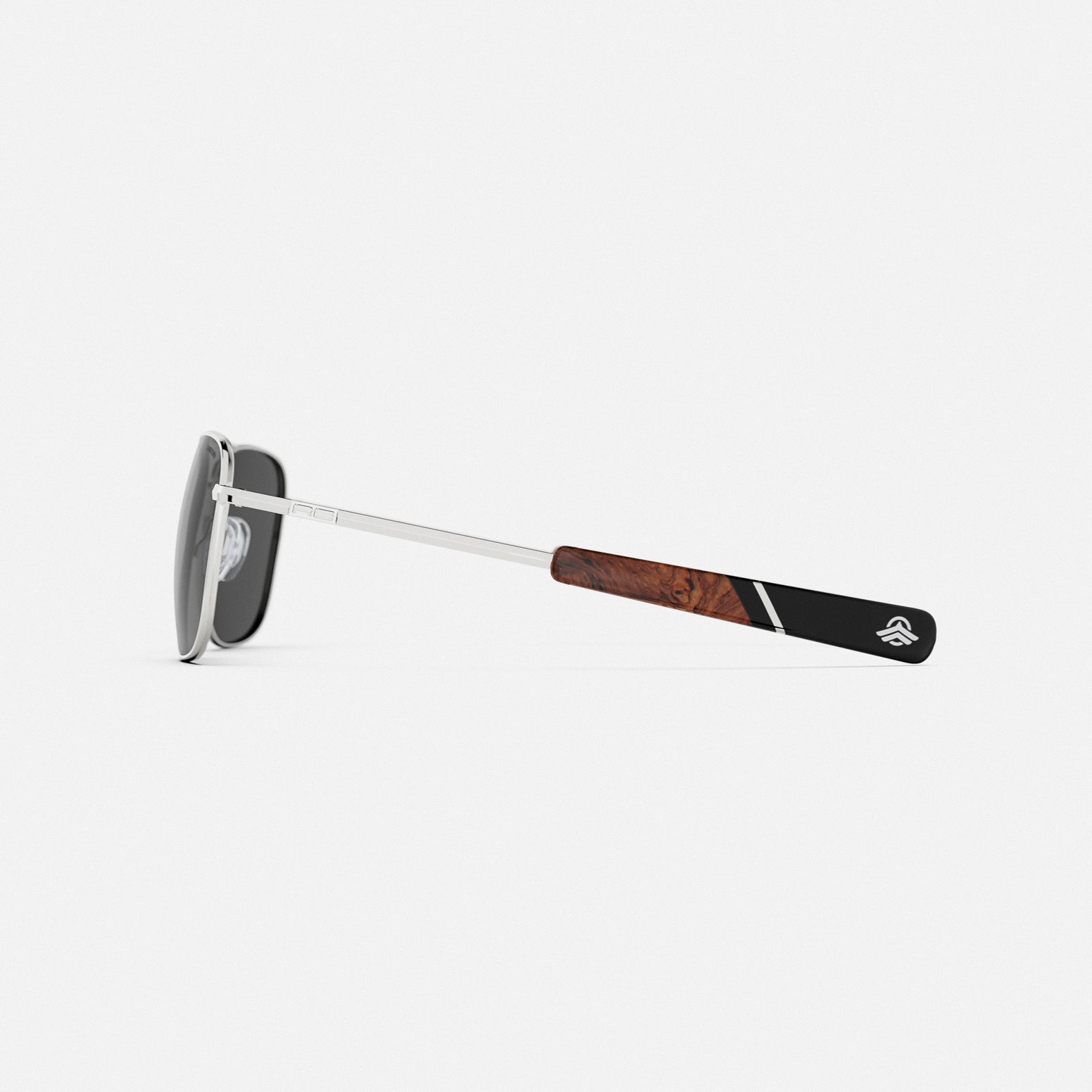 Randolph Aviator 23k White Gold American Gray occhiali da sole vetro