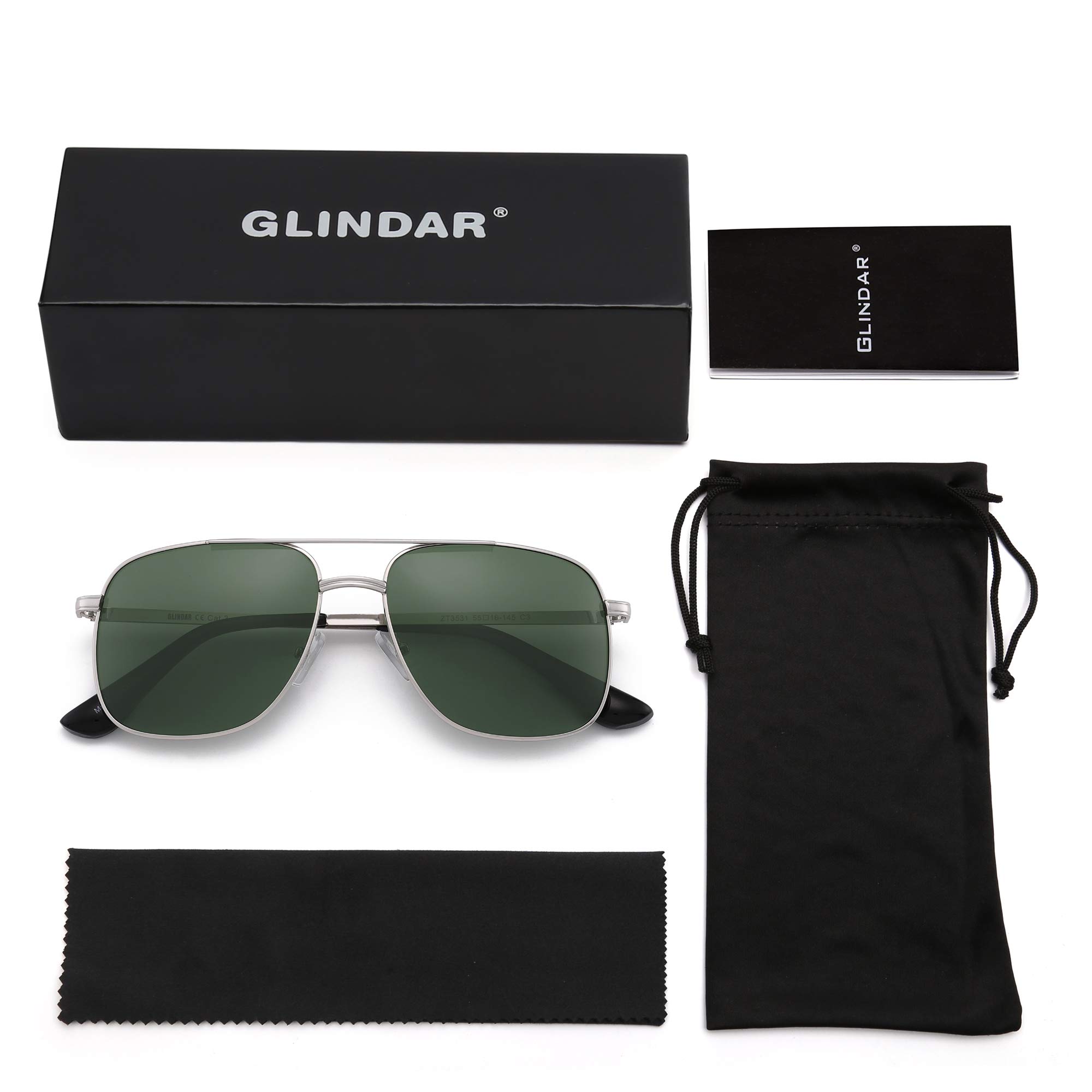 Glindar Pilot metallo occhiali da sole polarizzati UV400