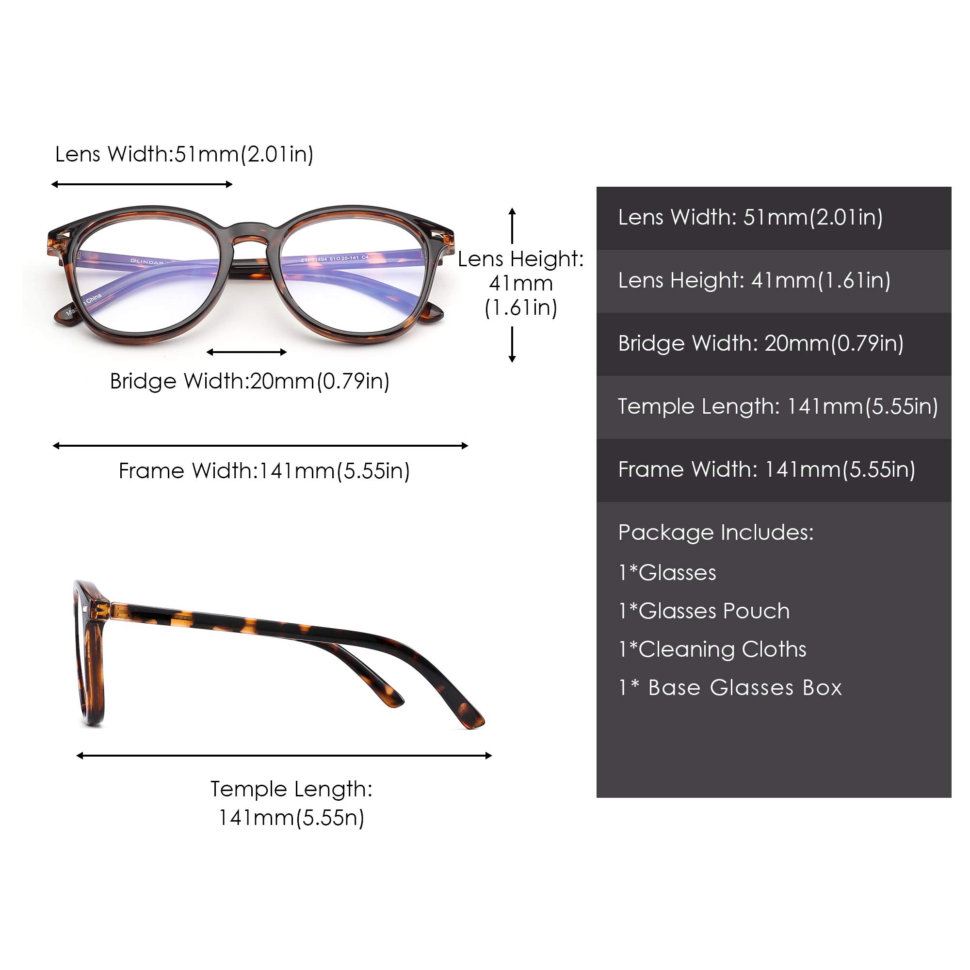 Glindar occhiali luce blu anti UV 1 pezzo
